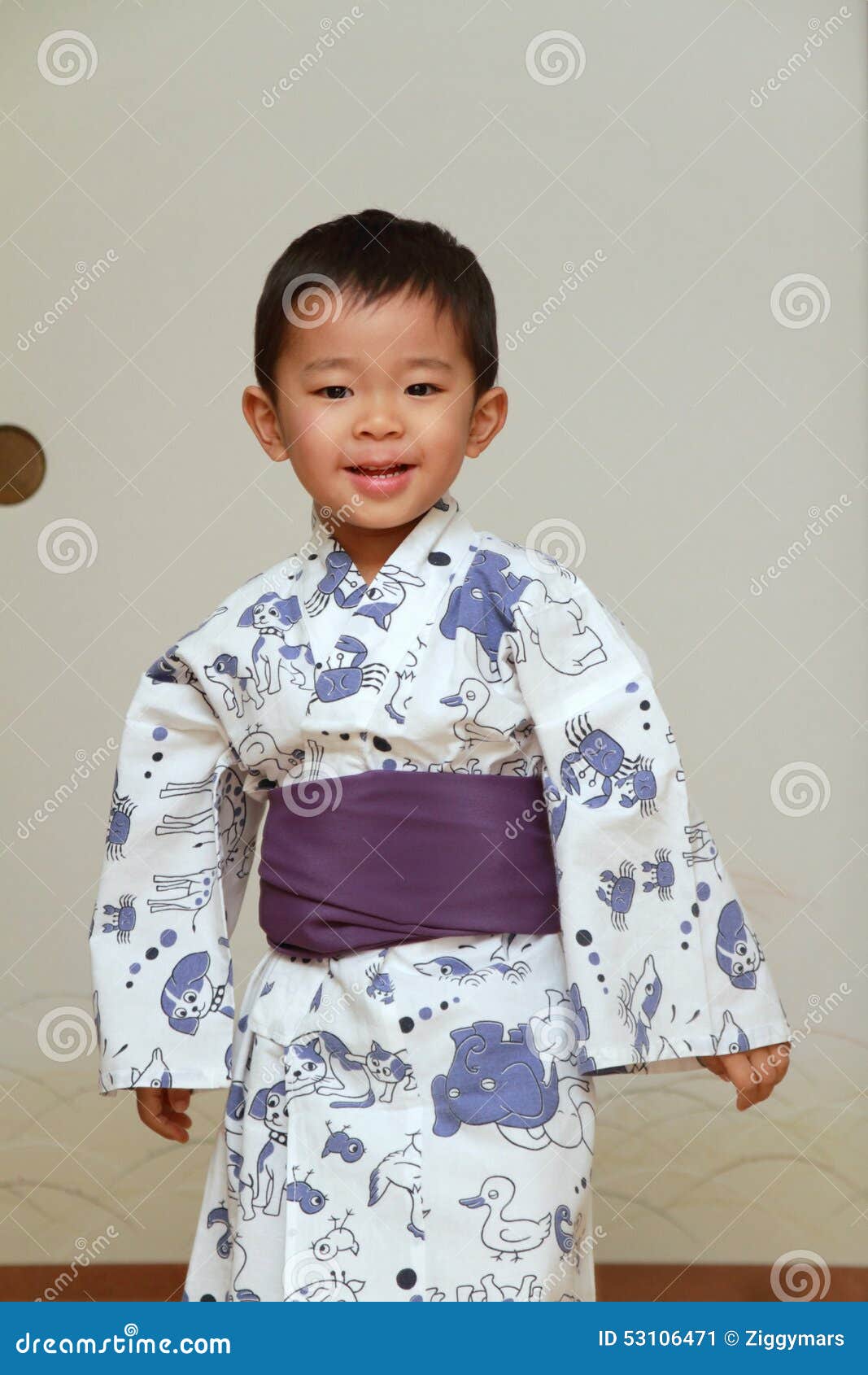 Japanse Jongen In Yukata Stock Afbeelding Image Of Zuigeling 53106471