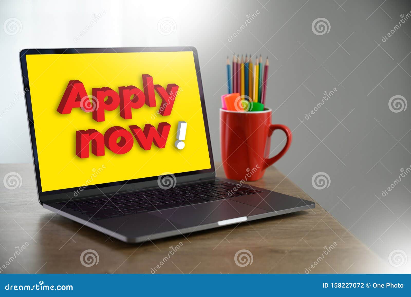 japply now oin us concept businessman working at office join our team stock photo