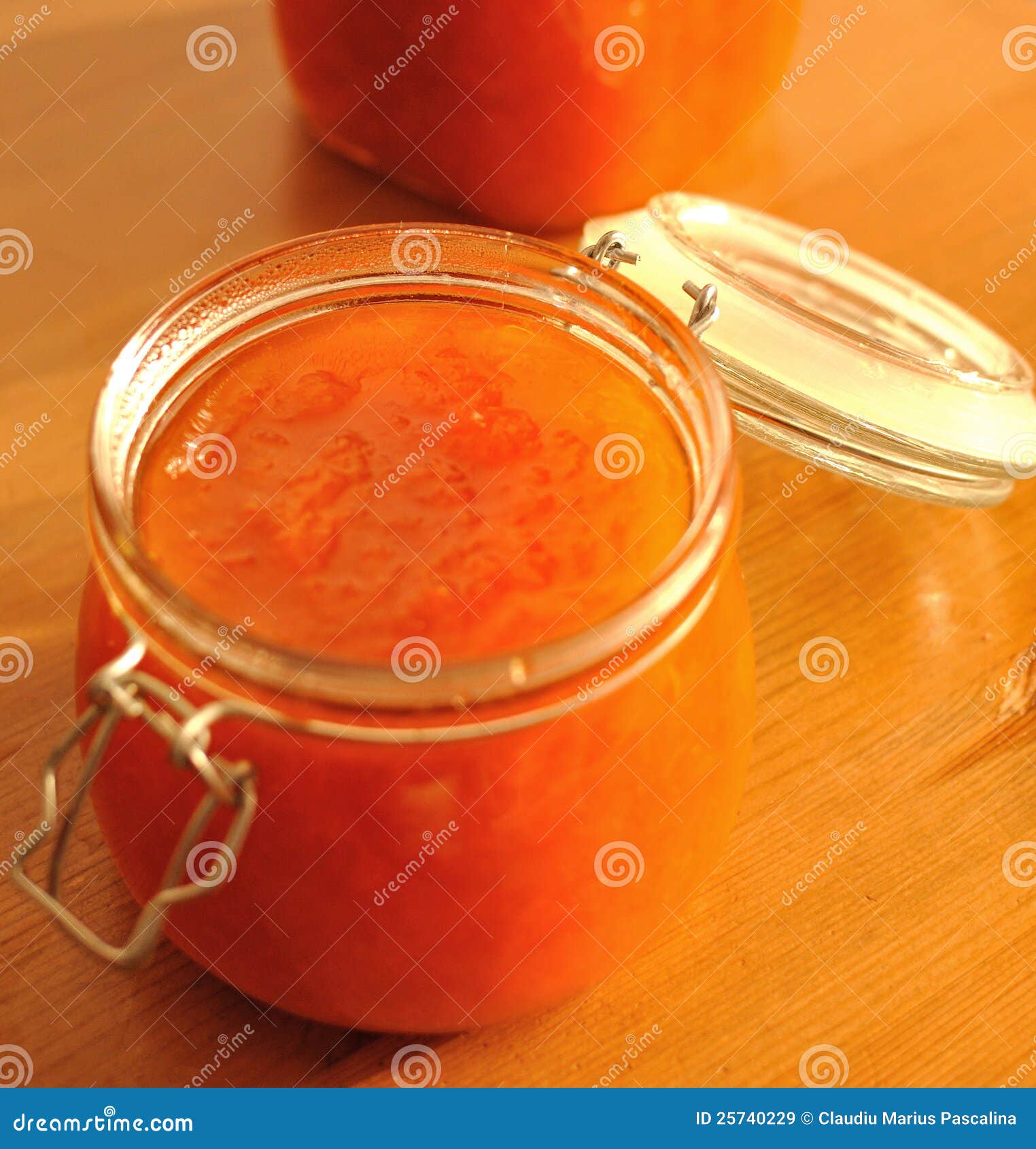 Jar of apricots jam stock image. Image of dishware, gourmet 25740229