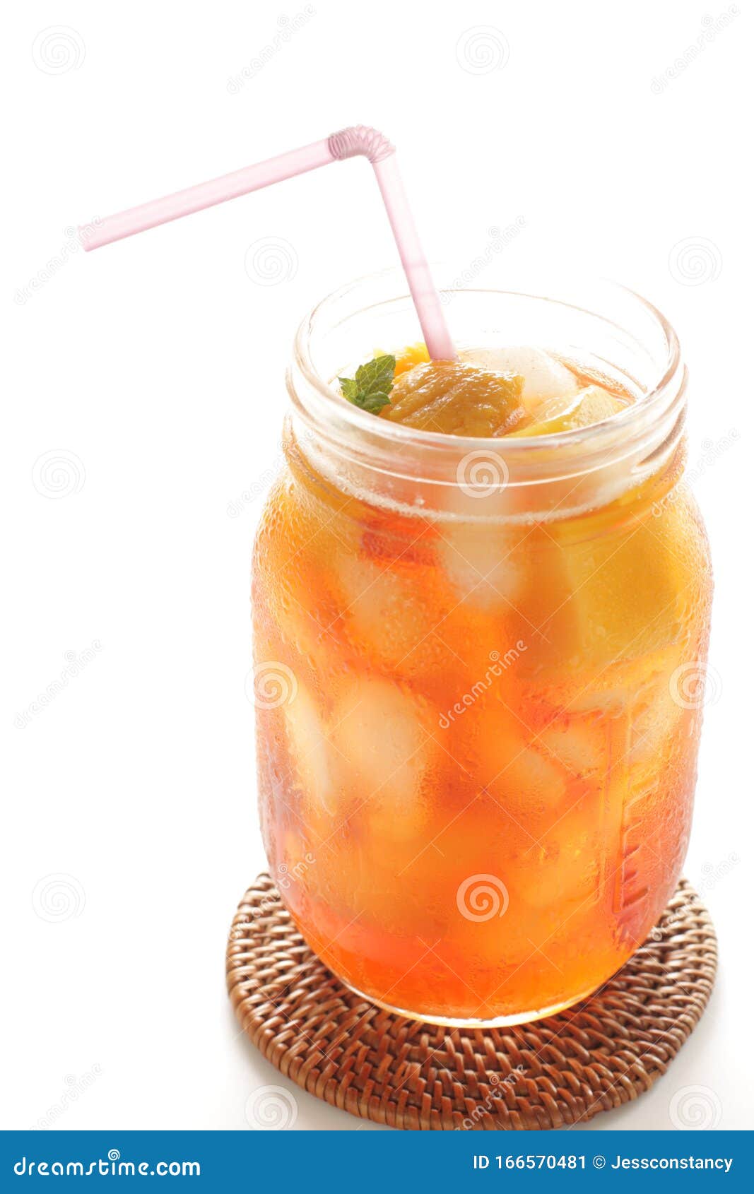 Mango and mint iced tea stock image. Image of copy, iced 166570481