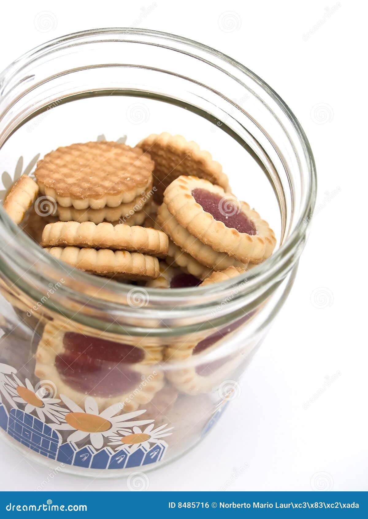 Jar with biscuits stock photo. Image of food, cutout, bottle 8485716