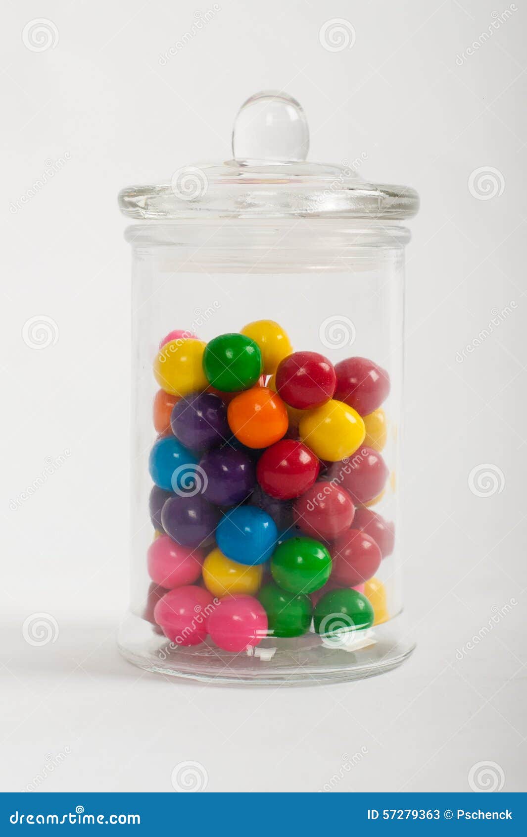 Jar of colourful gumballs stock image. Image of sugar - 57279363