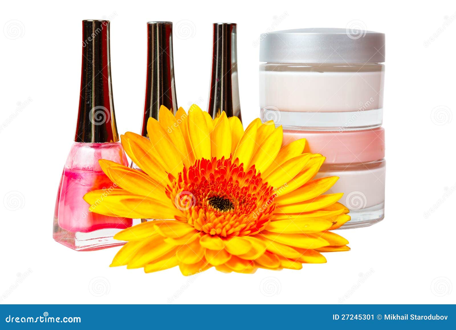 Jar Cream Nail Polish Gerbera Stock Photos Free & RoyaltyFree Stock