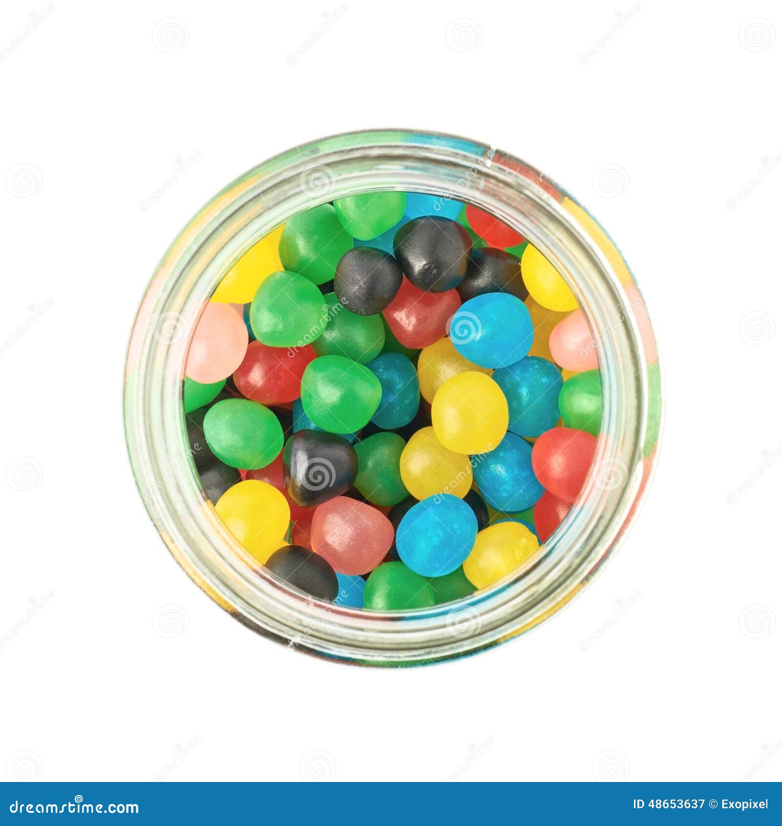 Jar Full of Candy Ball Sweets Stock Image - Image of flavor, dessert ...
