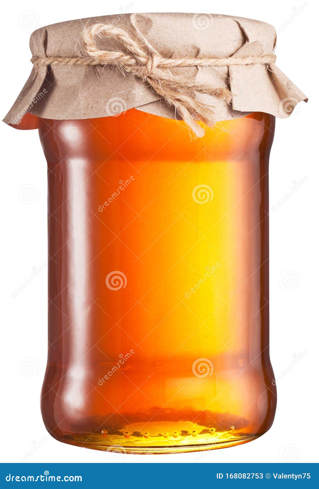 Jar Full of Fresh Honey. File Contains Clipping Path Stock Image