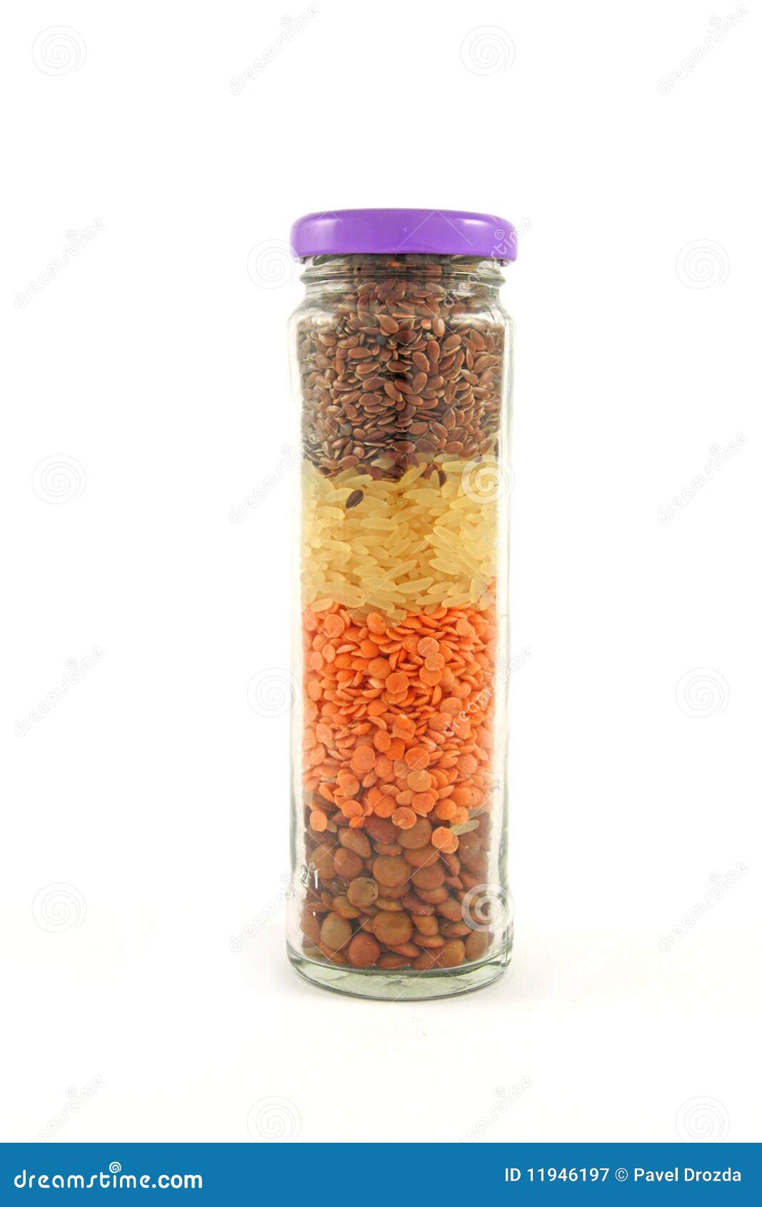 A Jar Full of Multicolored Cereals Stock Image Image of heap, studio