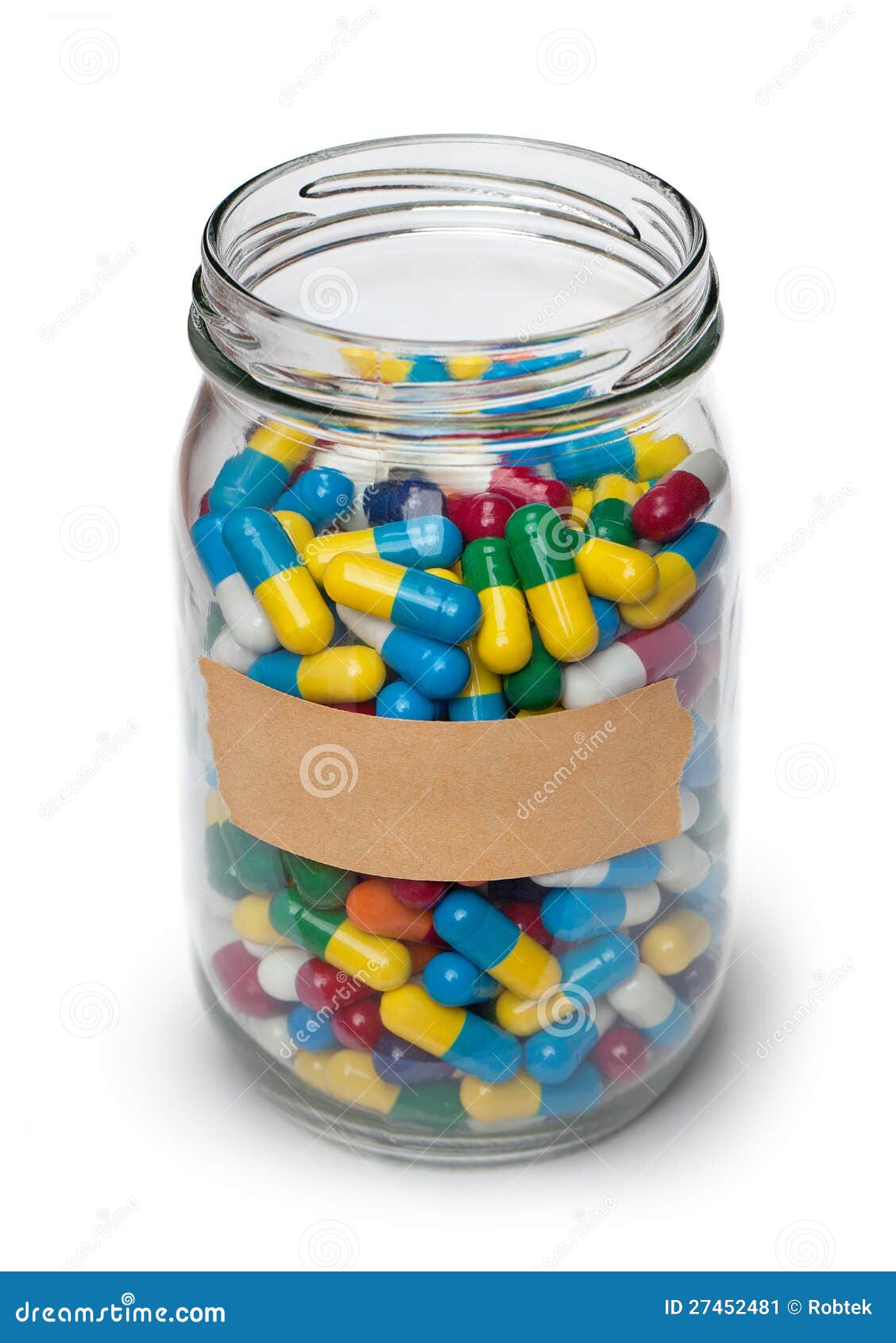 Jar Of Happy Pills Stock Image Image 27452481