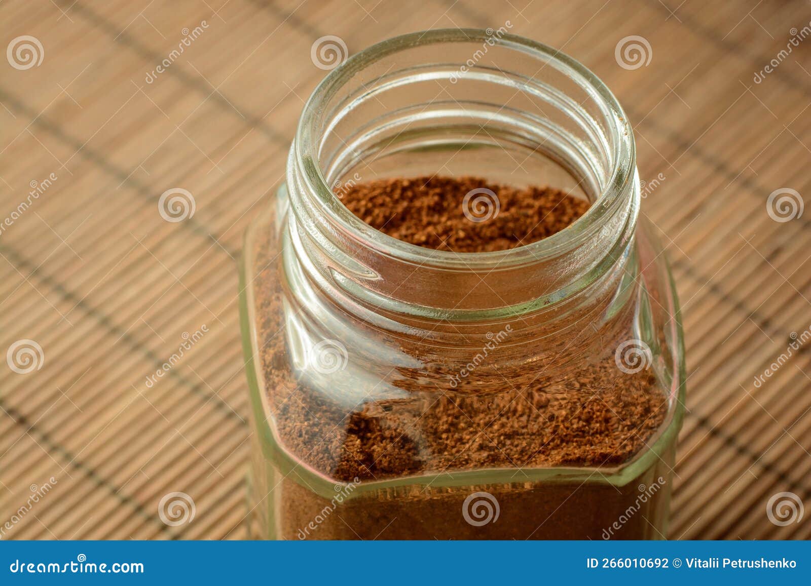 Jar of instant coffee stock photo. Image of ingredient 266010692