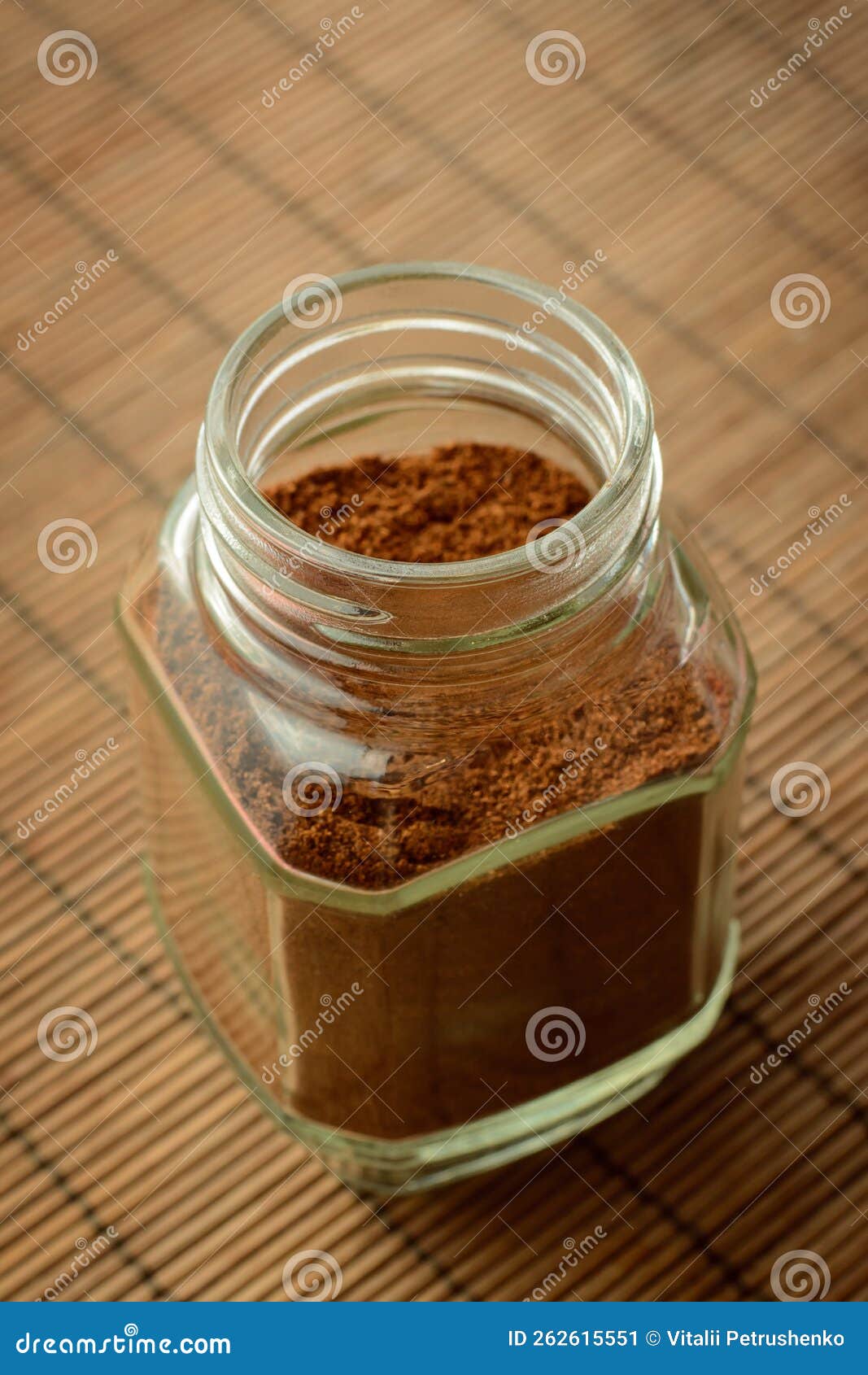 Glass jar of coffee stock image. Image of refreshing 262615551
