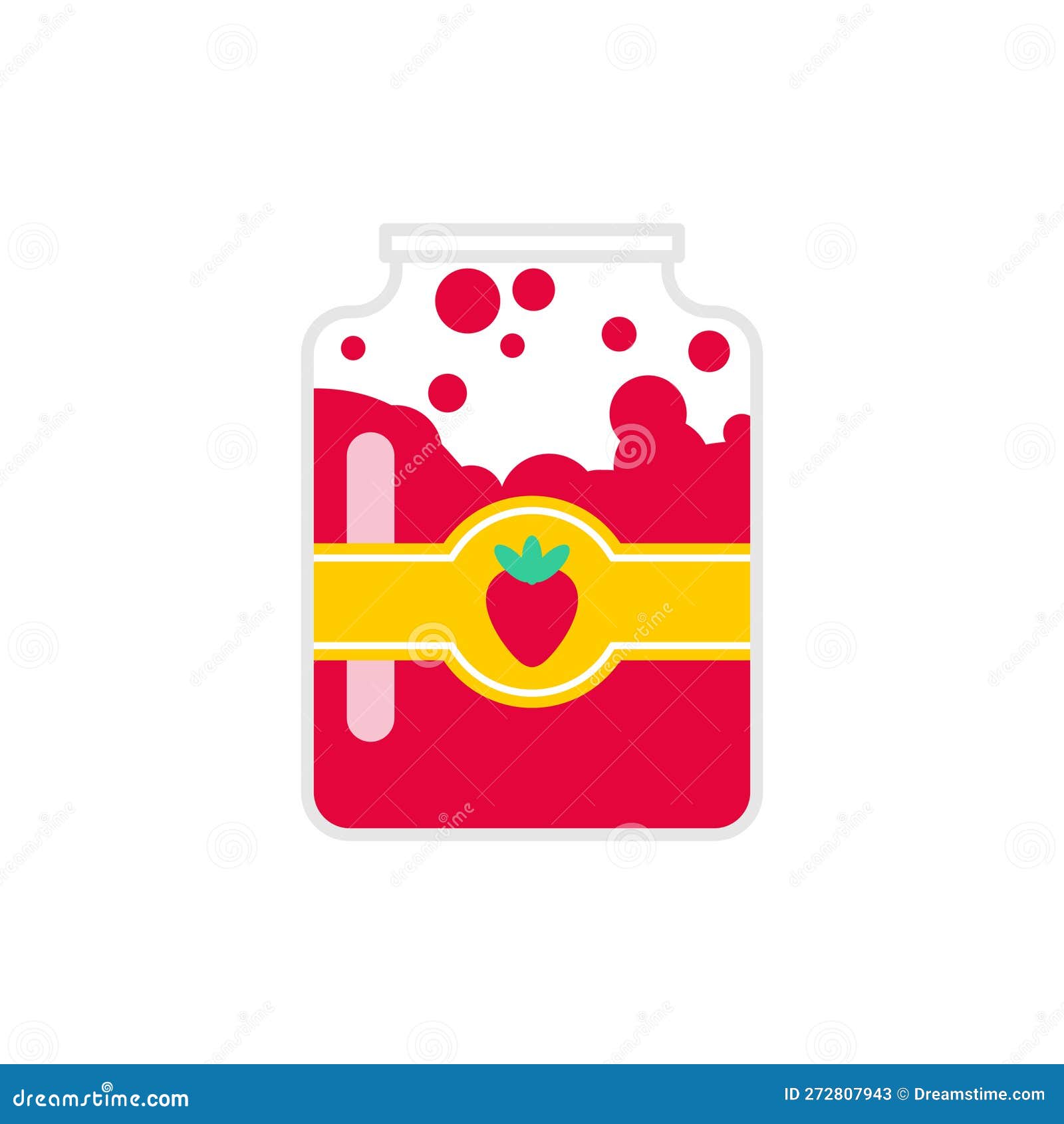Jar of Jam Isolated. Vector Illustration Stock Vector Illustration of