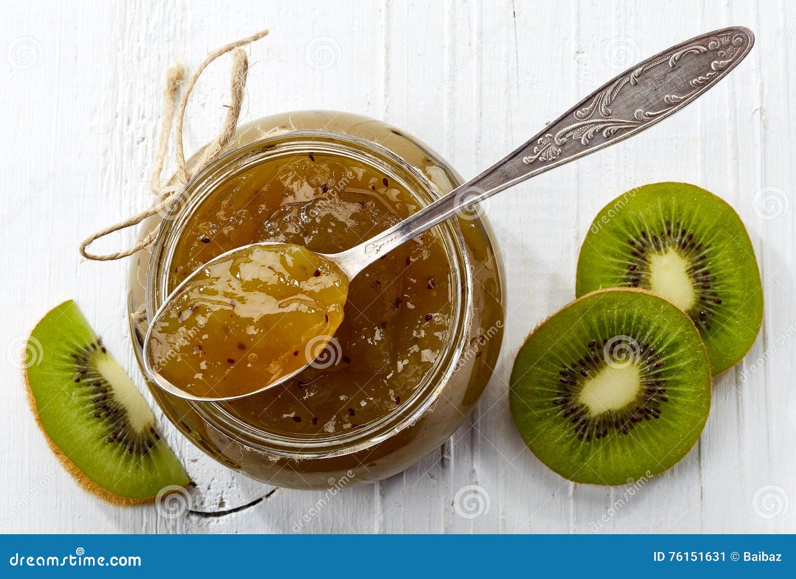 Jar Of Kiwi Jam Stock Image. Image Of Marmalade, Canned - 76151631