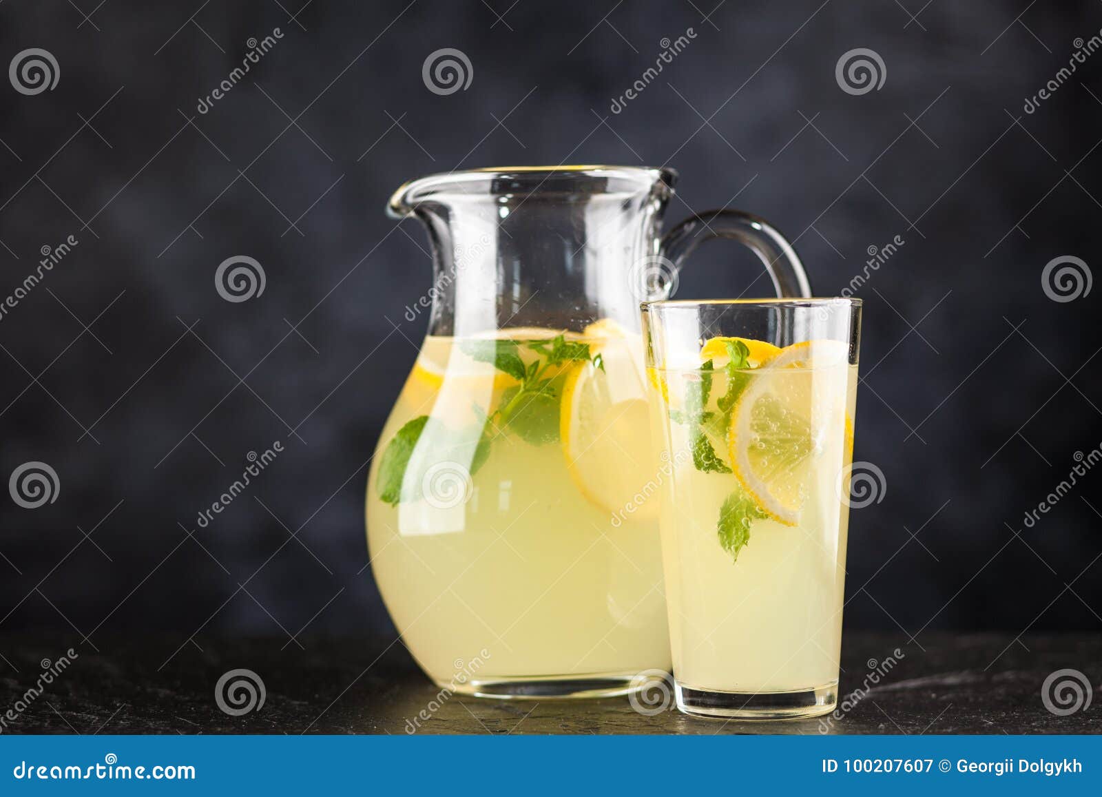 Jar of lemonade stock image. Image of drink, copyspace 100207607