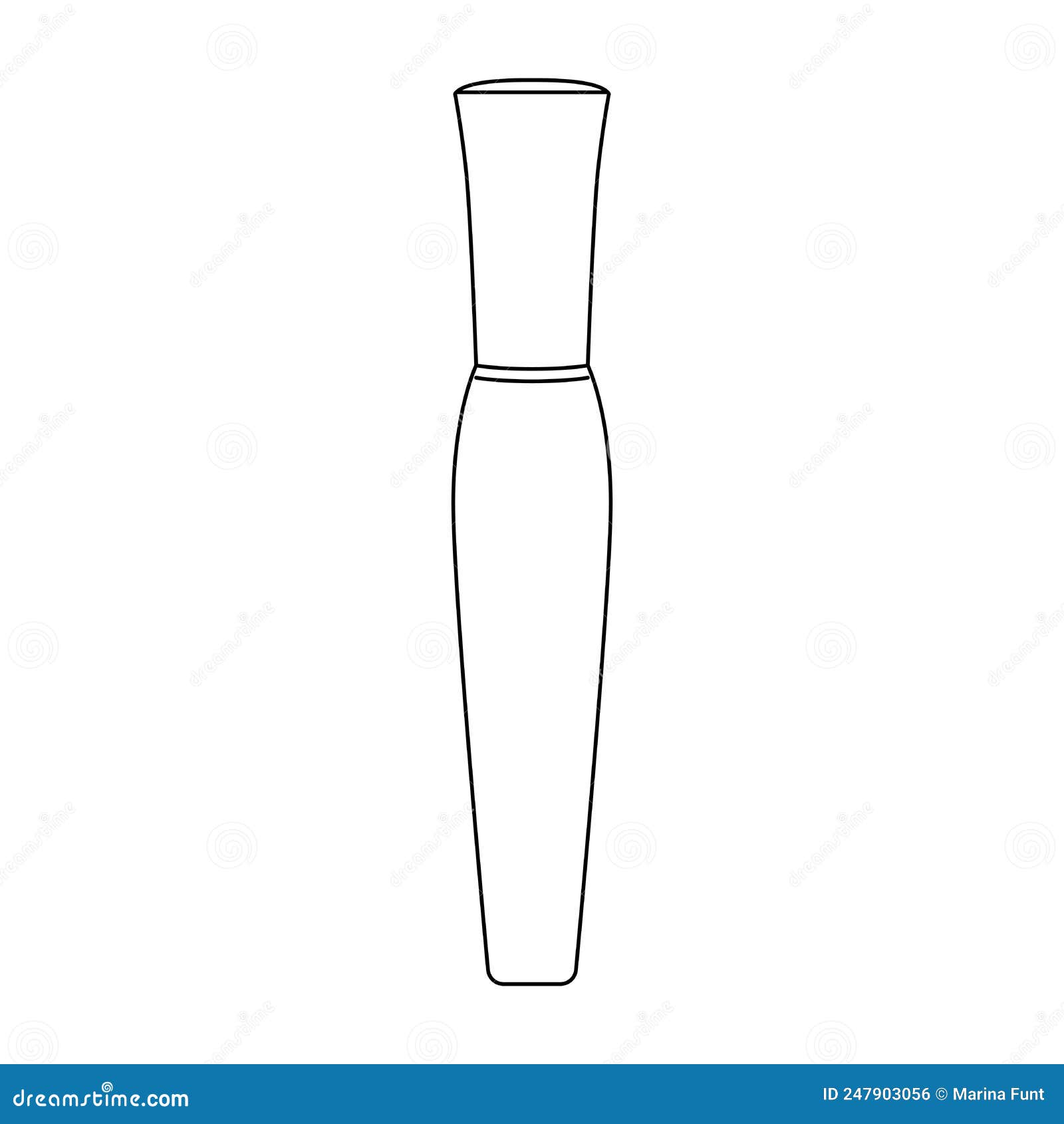 a jar of mascara for make-up. simple linear icon of facial skin cosmetics