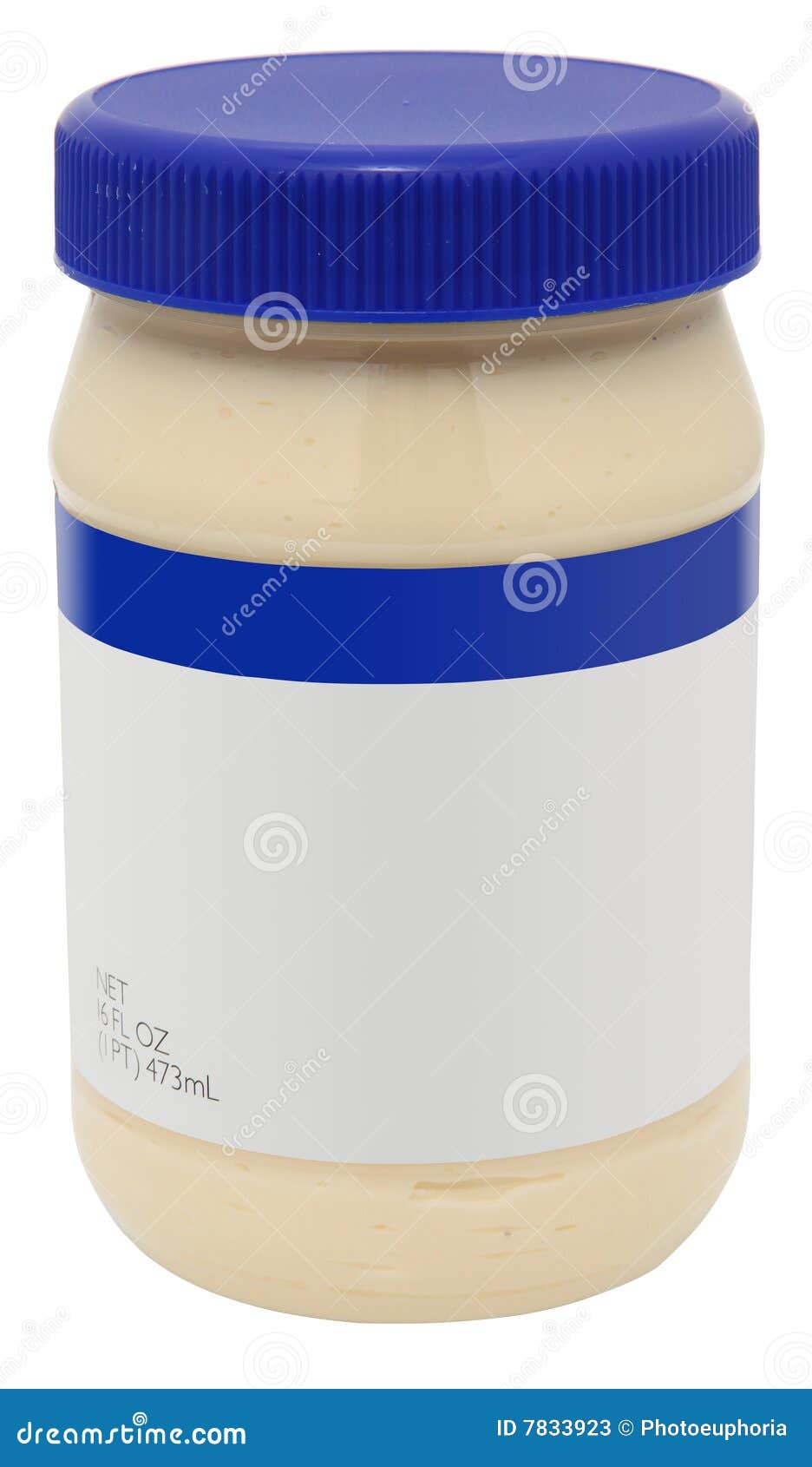 Jar of Mayonaise with Blank Label Stock Image Image of mayonaise