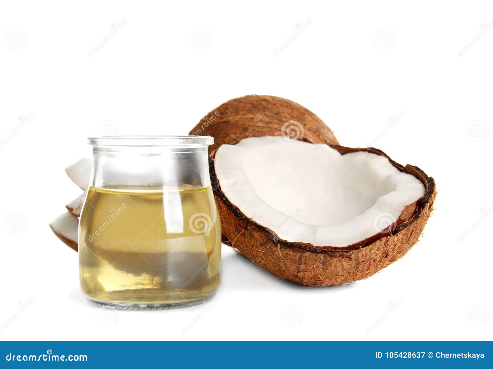 Jar with Melted Coconut Oil and Nut Stock Image - Image of closeup ...