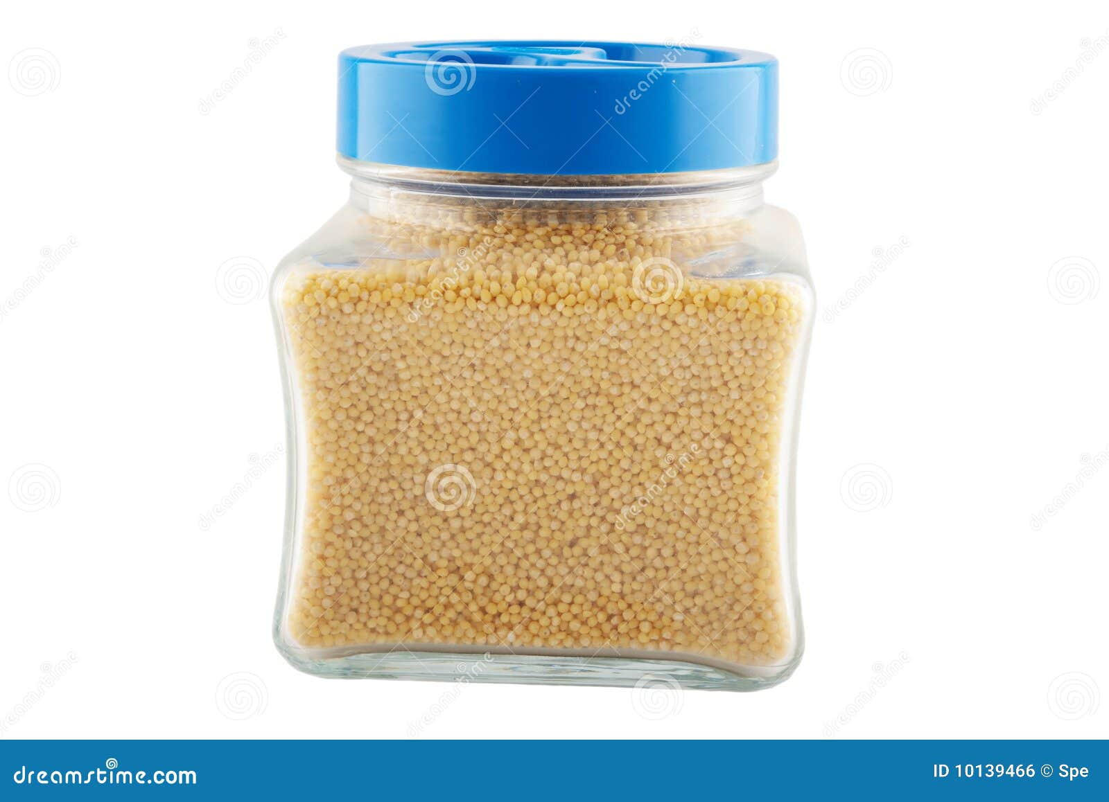 Jar with the millet stock photo. Image of background 10139466