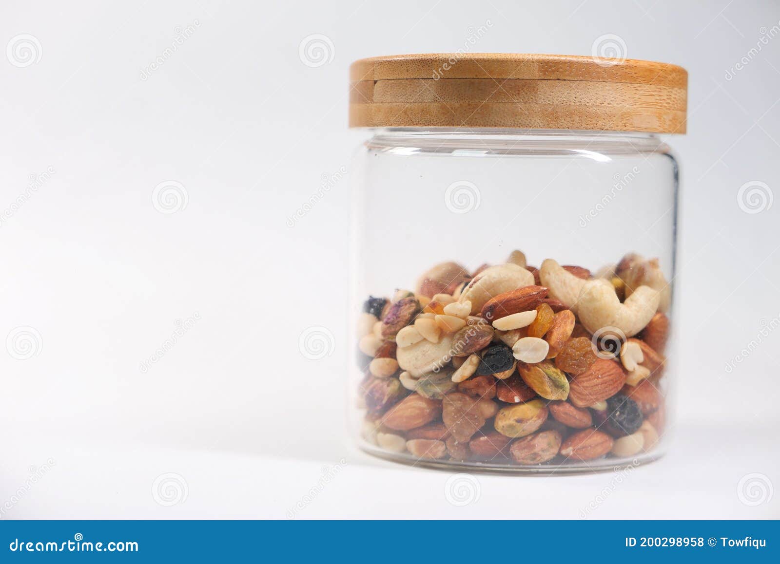 A Jar of Mixed Nut Isolated on White Background Stock Photo Image of