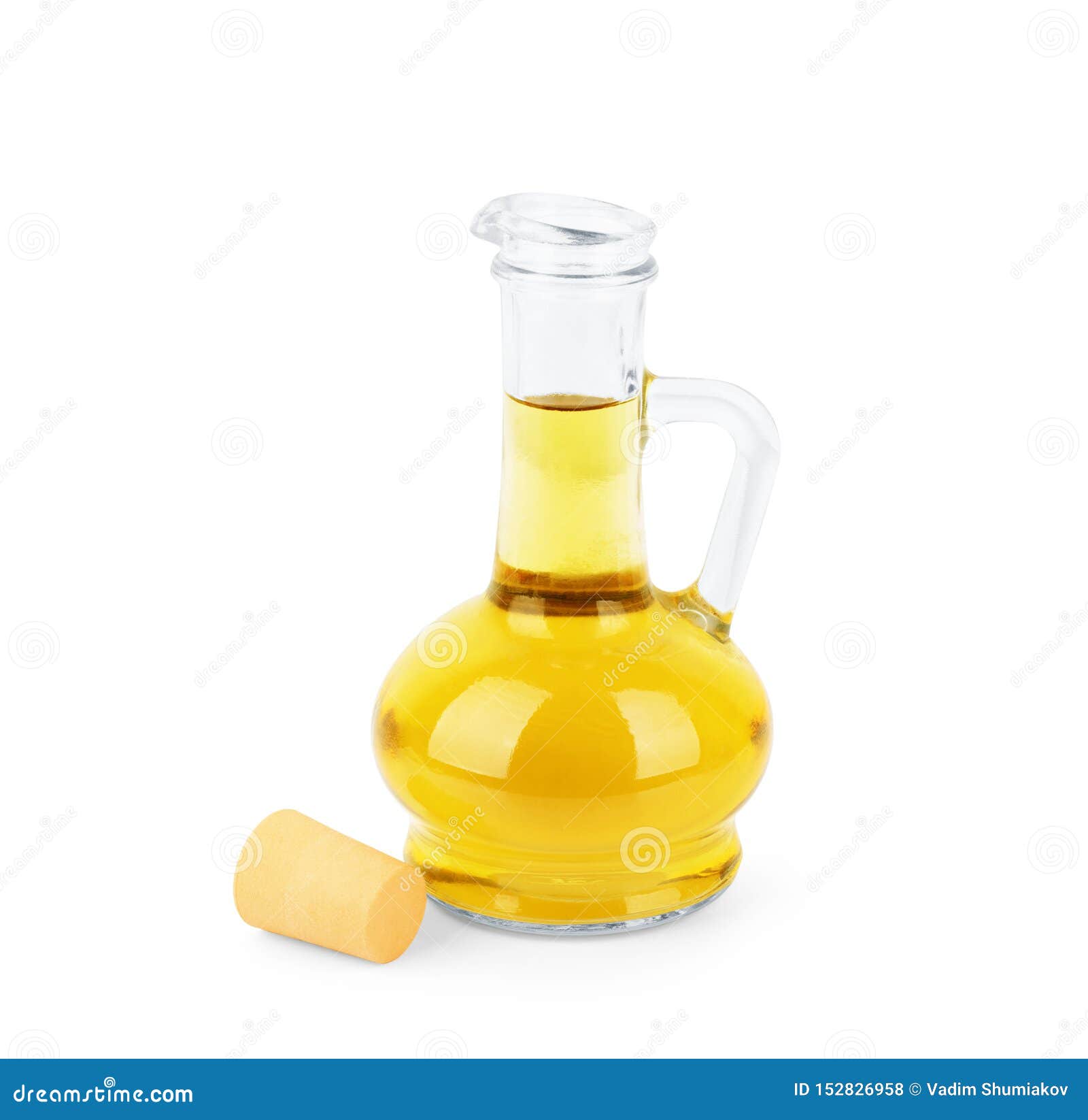 Jar with Oil Isolated on White Stock Photo Image of huile, glass