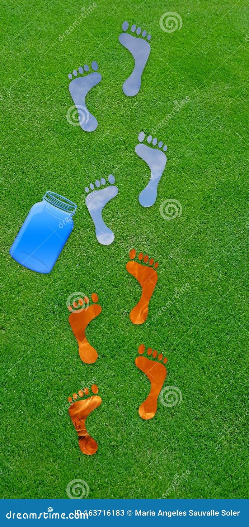 Man Burning Feet On Hot Surface Cartoon Vector