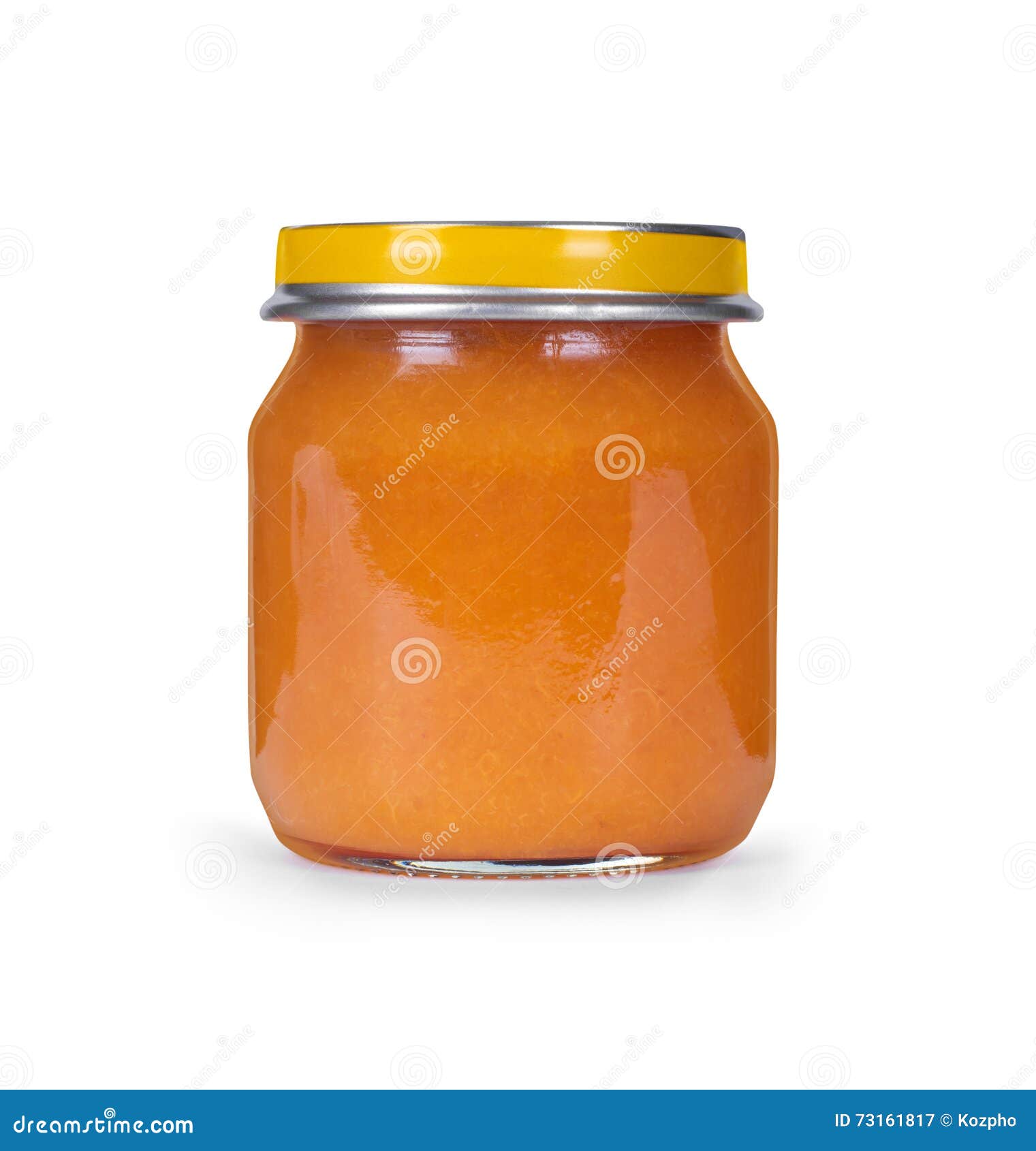 Jar of Orange Jam Against a White Background Stock Image Image of produce, sauce 73161817