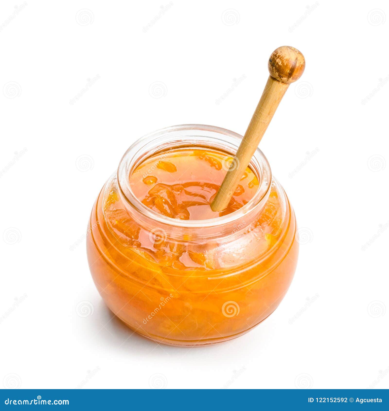 Jar of orange jam isolated stock photo. Image of nutrition 122152592