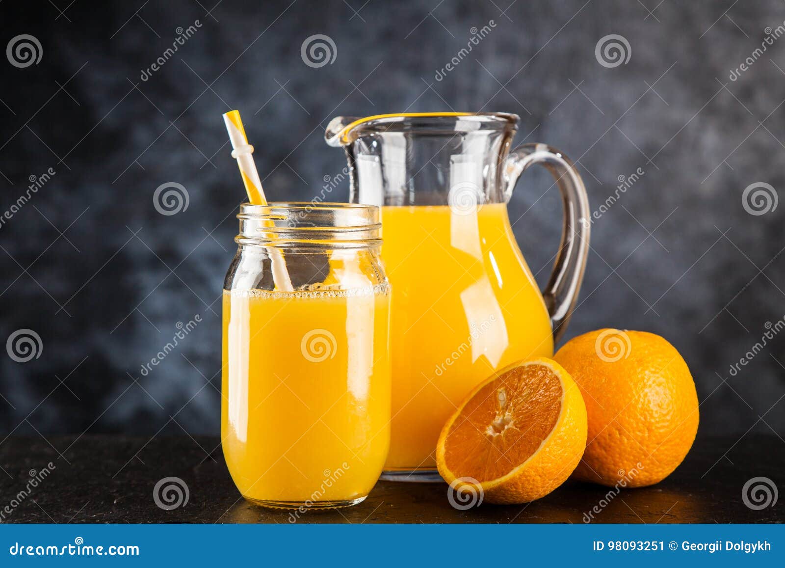Jar of orange juice stock image. Image of vitamin, slice 98093251