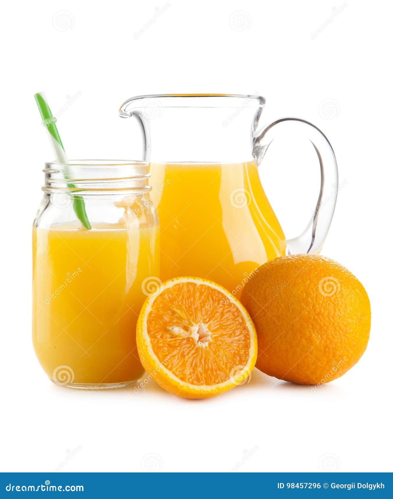 Jar of orange juice stock photo. Image of isolated, healthy 98457296