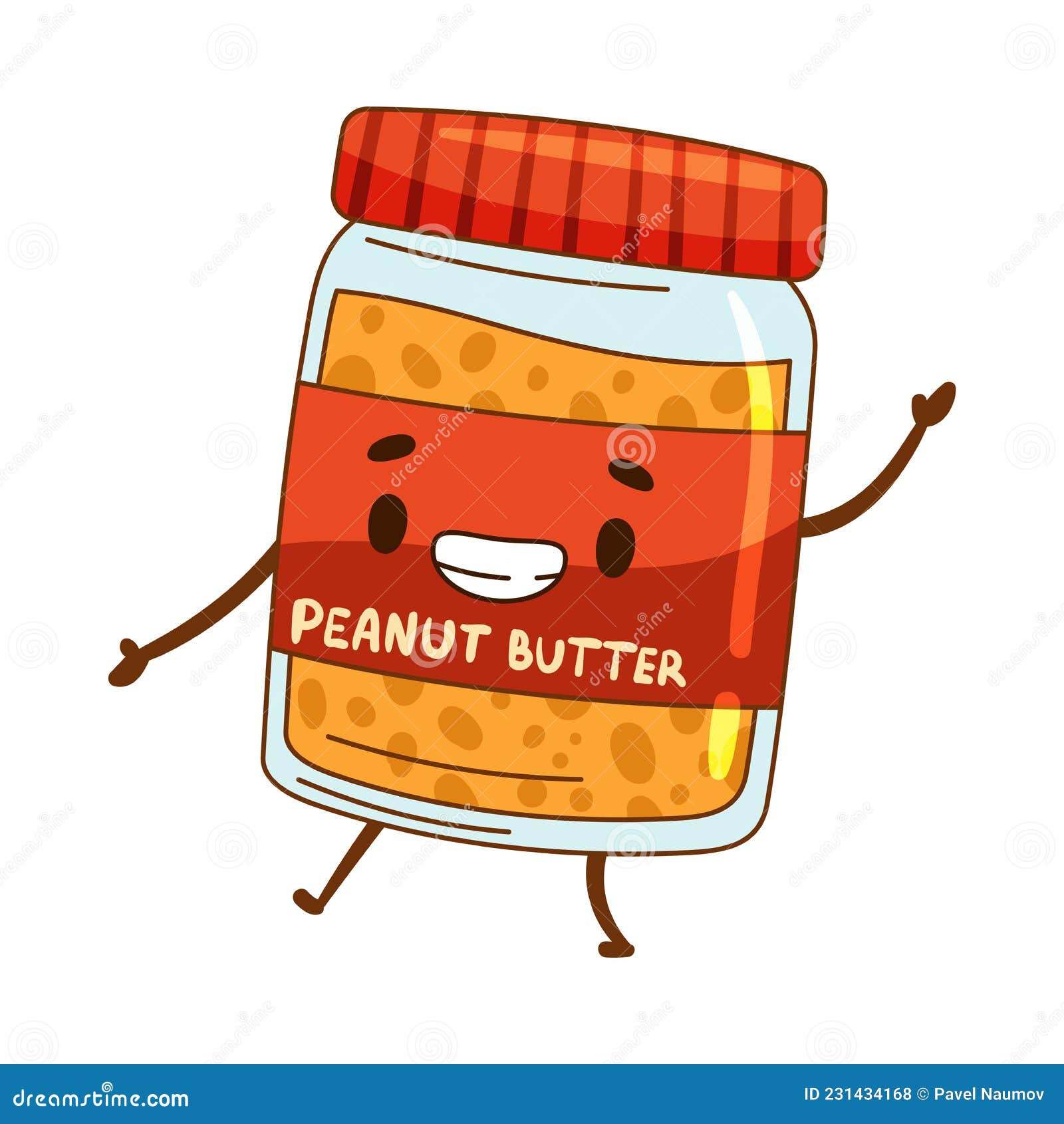 Jar of Peanut Butter Cartoon Character Vector Illustration on White Background Stock Vector - Illustration of food, face: 231434168 Jar of Peanut Butter Cartoon Character Vector Illustration on White Background Stock Vector - Illustration of food, face: 231434168