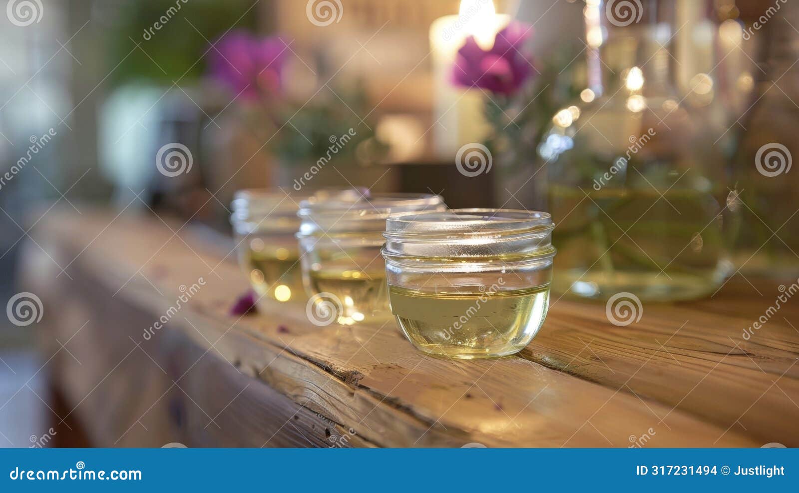 a jar of smooth fragrant oil poured over the skin before cupping to help the cups glide smoothly and prevent bruising