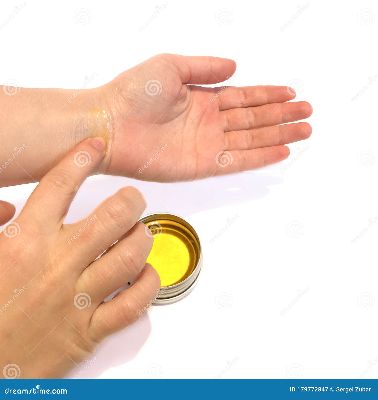 Jar with Wax and Hand Isolated on a White Background. Body Cream. Stock  Image - Image of healthy, natural: 179772847