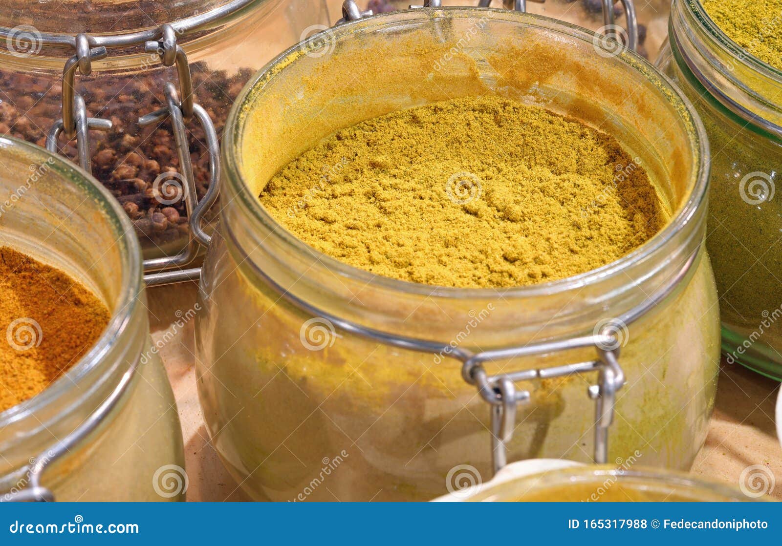 Download Jar With Yellow Curry Powder Stock Photo Image Of Cookery Indian 165317988 Yellowimages Mockups