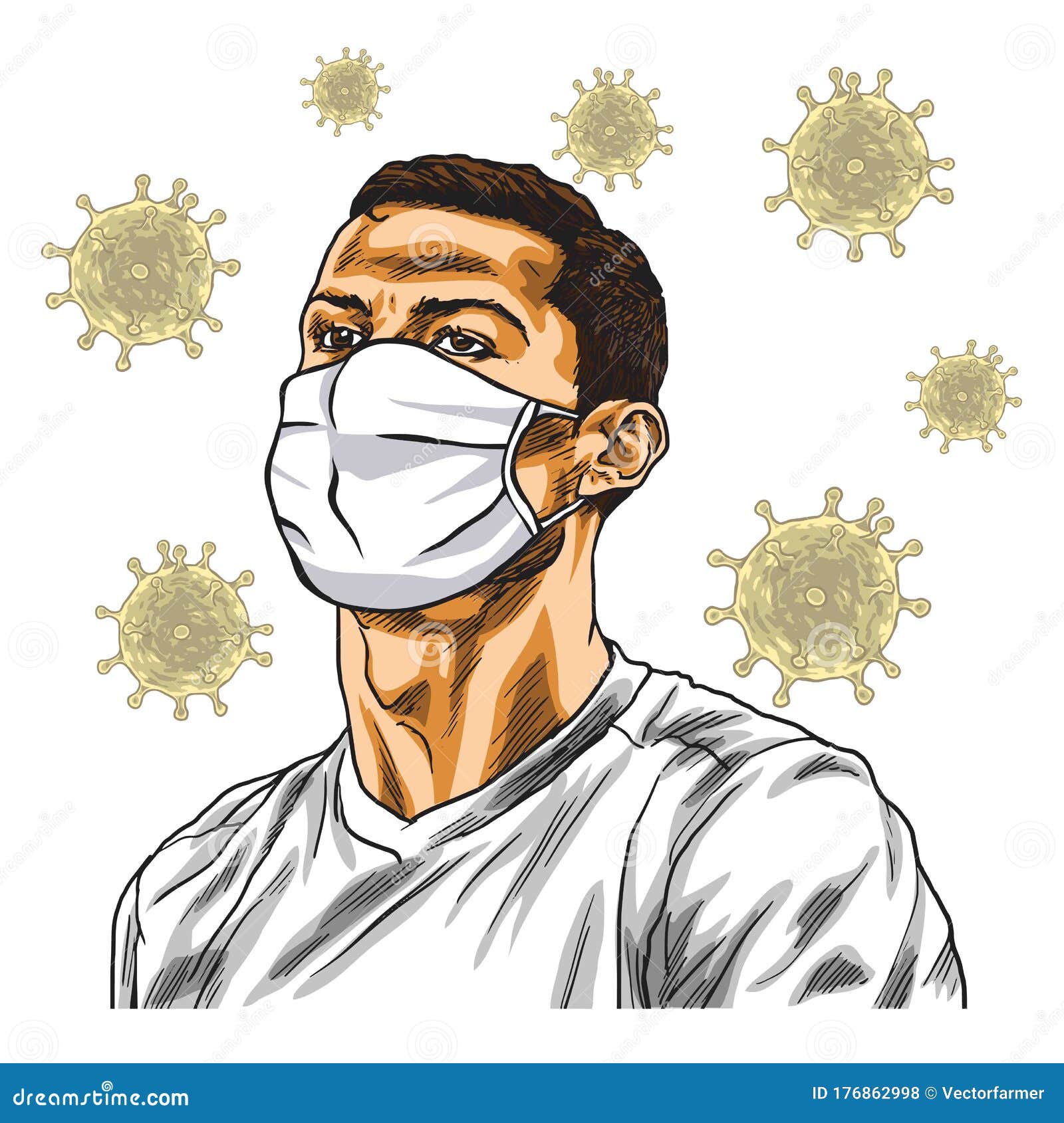 Cristiano Ronaldo Wearing Face Health Mask Anti Coronavirus Covid 19 Cartoon  Vector Portrait Drawing Illustration. Turin, March 26 Editorial Stock Photo  - Illustration of athlete, infected: 176862998