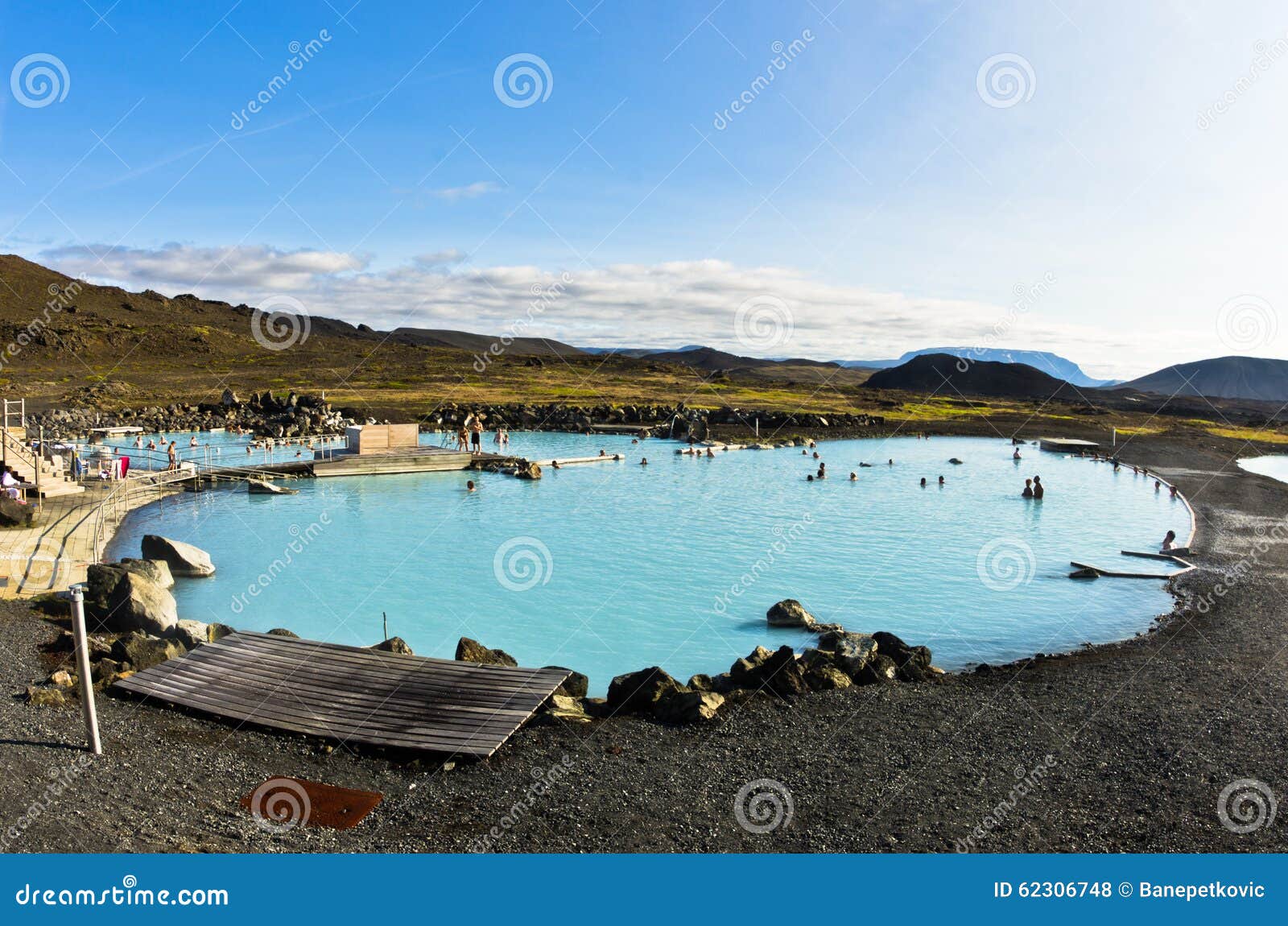 Jardbodin Natural Baths with Geothermal Spring Near Lake Photo - Image of lake, bathing: 62306748