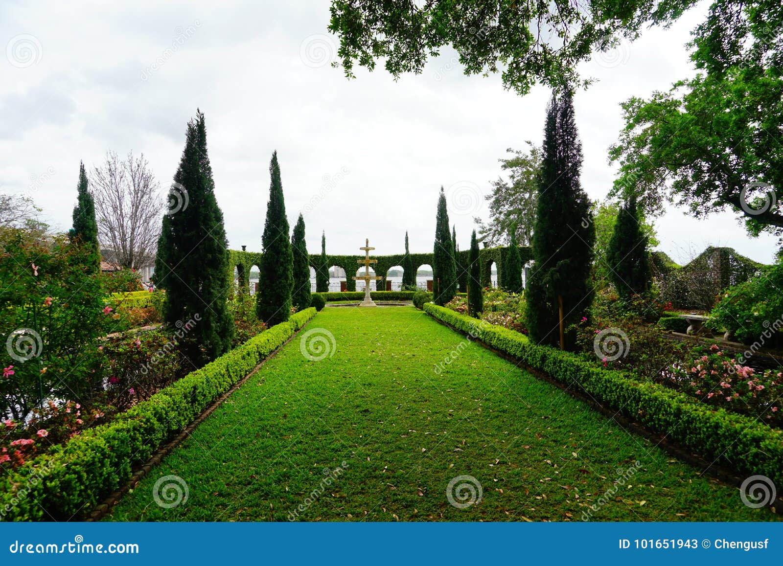 Jardim Do Museu De Cummer Em Jacksonville, Florida Foto de Stock