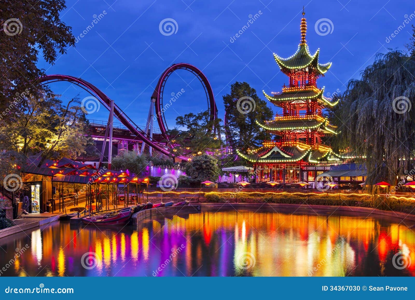 Jardins de Tivoli image éditorial. Image du attraction 34367030