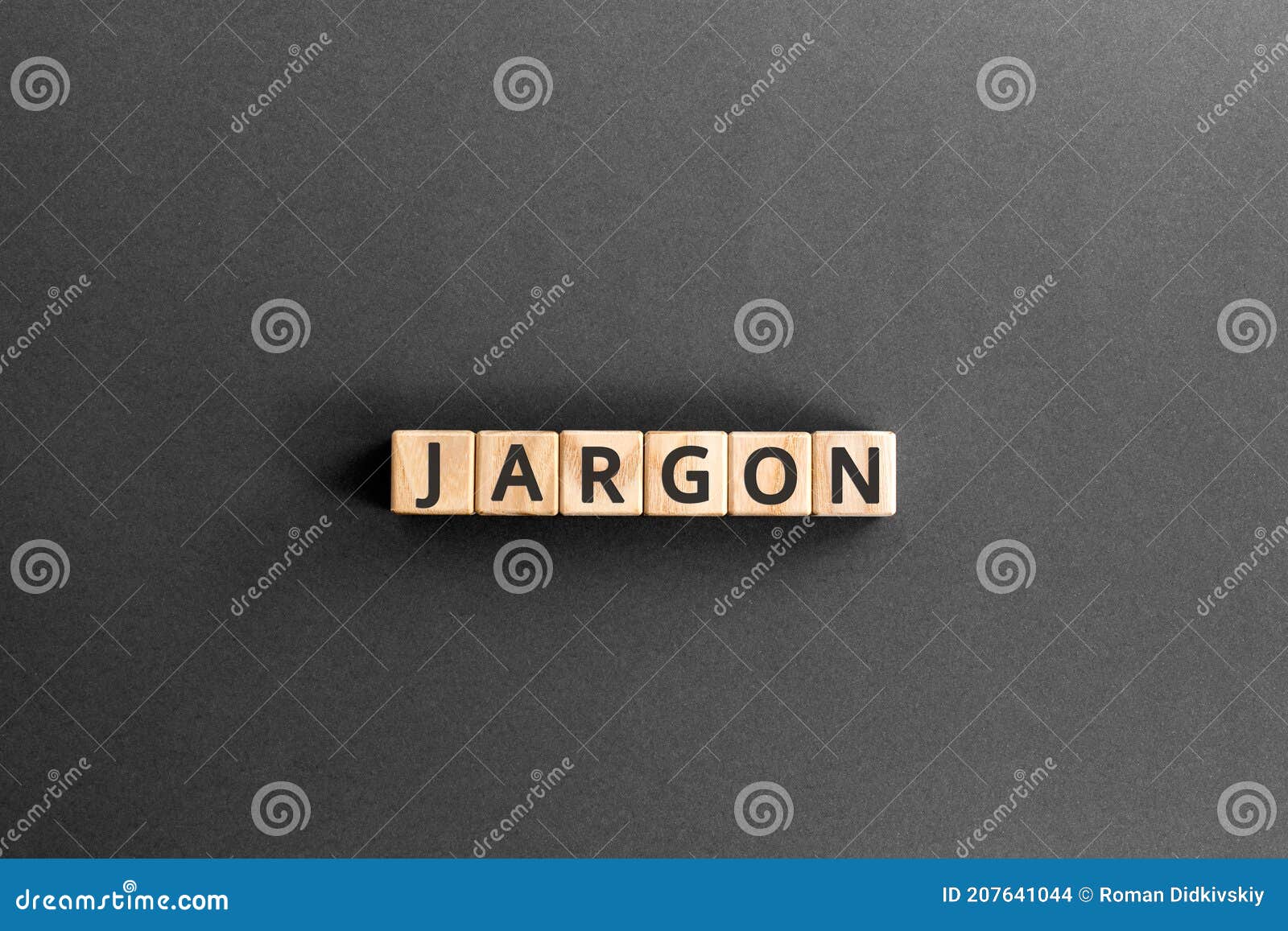 jargon - word from wooden blocks with letters