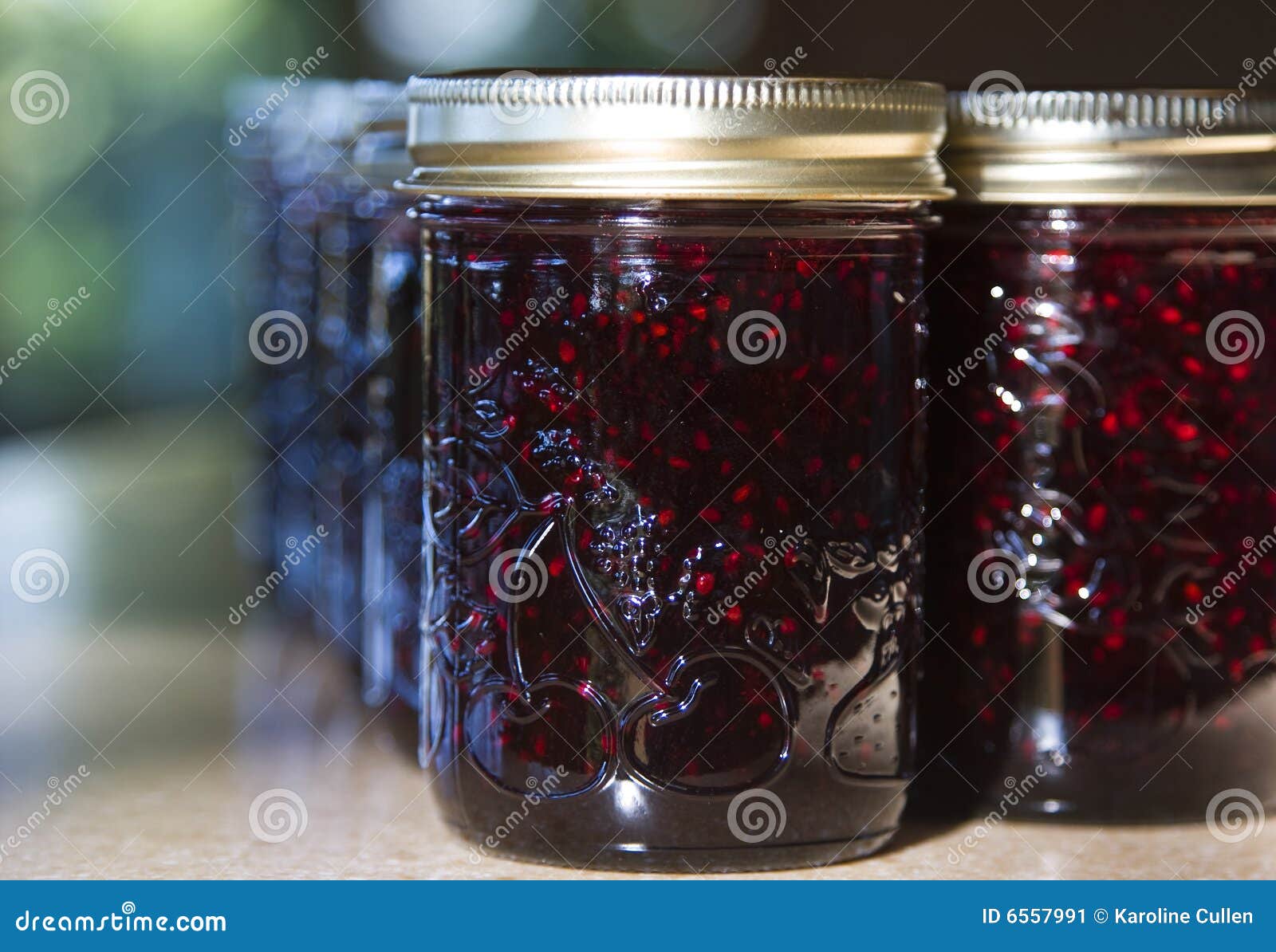 Jars of Blackberry Jam stock image. Image of objects, fruit 6557991