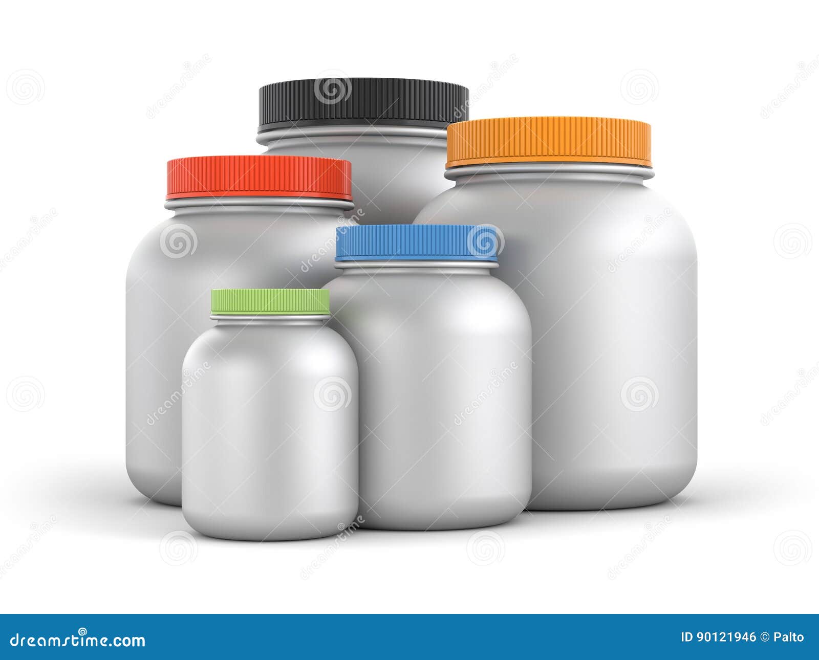 Jars with colored lids stock illustration. Illustration of food 90121946