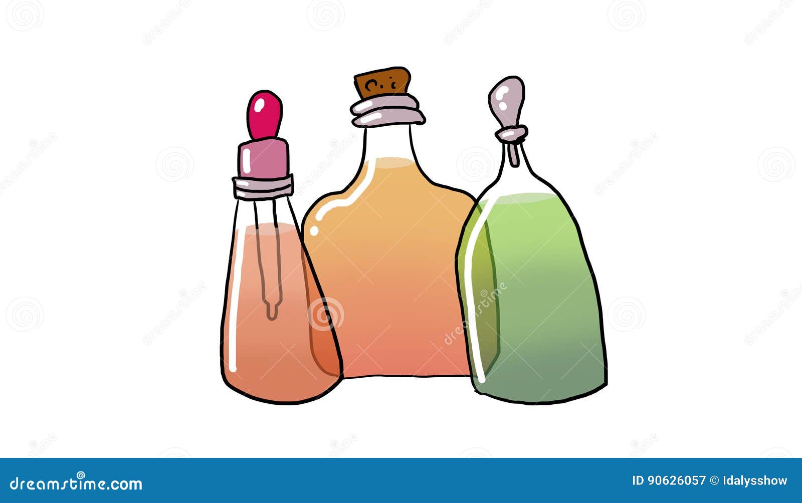 Jars of oils, illustration stock illustration. Illustration of clean 90626057