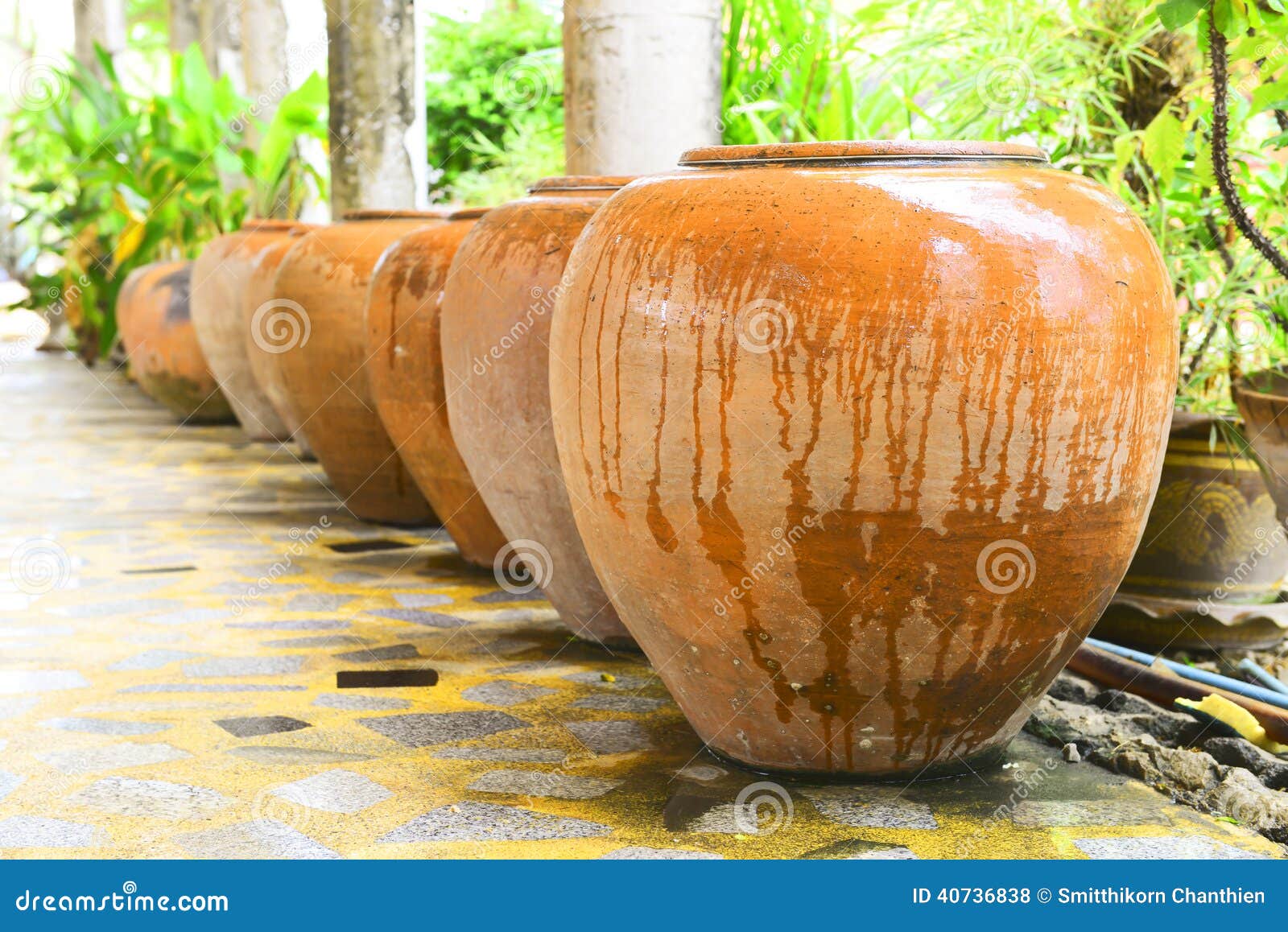 Jars stock photo. Image of decoration, brown, jars, house 40736838