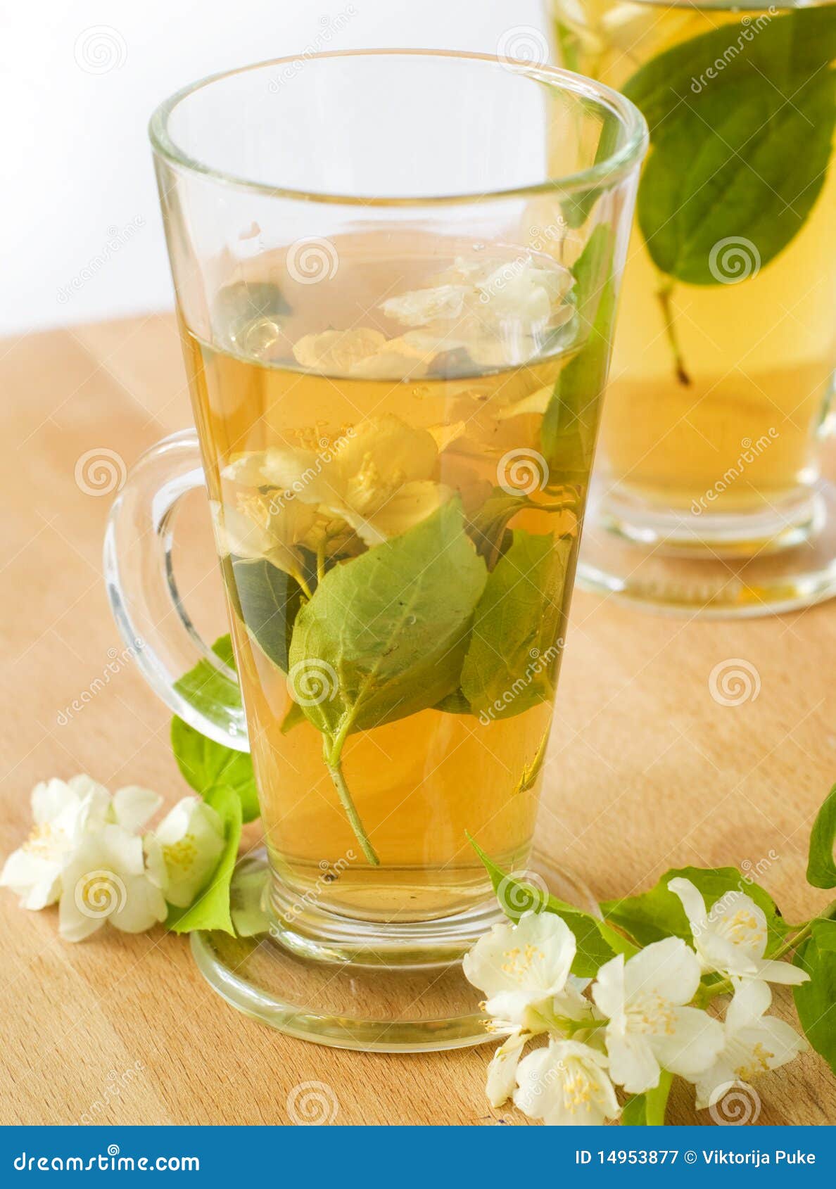 Jasmin green tea stock image. Image of east, herb, blossom 14953877