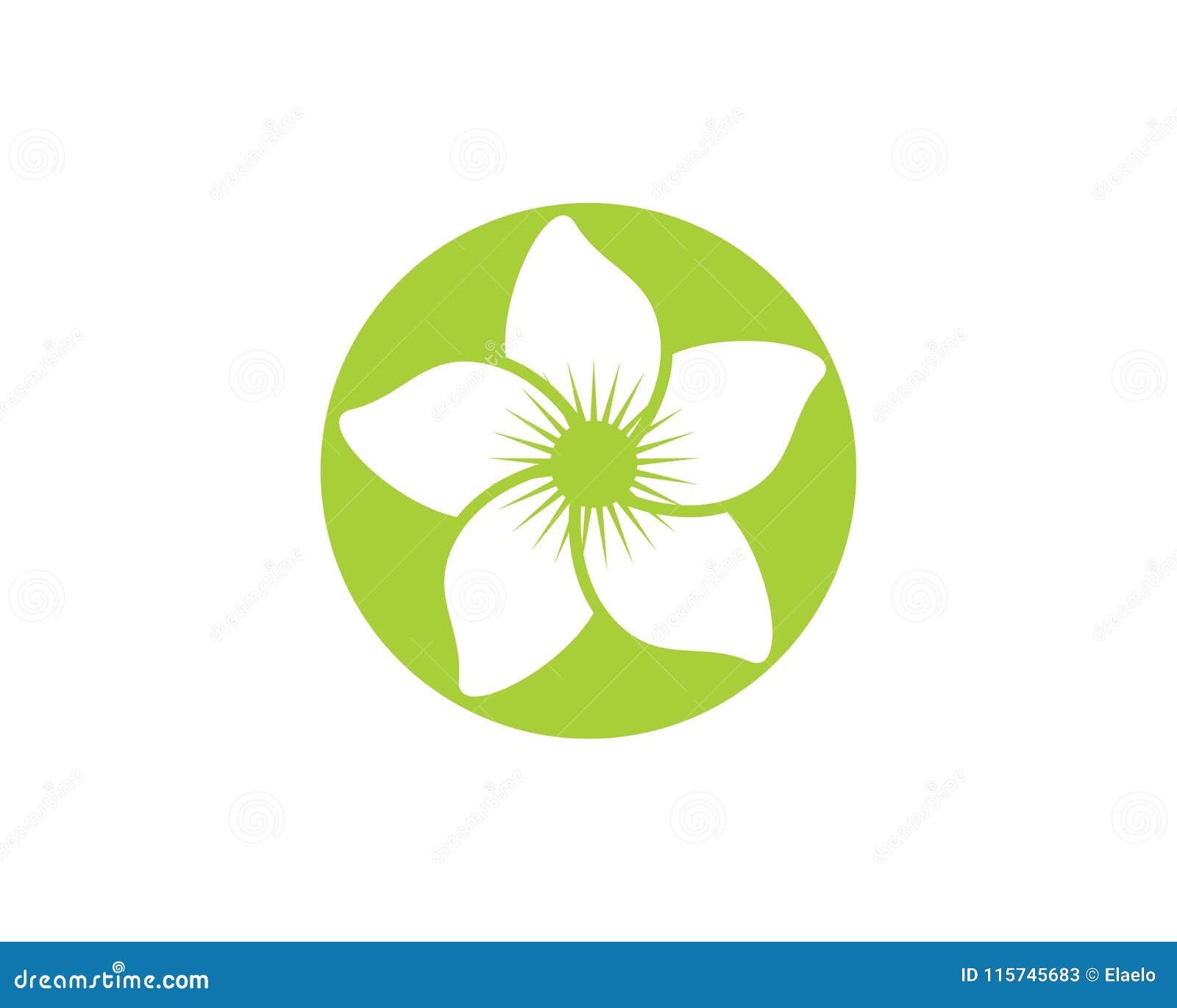 Jasmine Flower Icon Logo Template Stock Vector Illustration of business, emblem 115745683