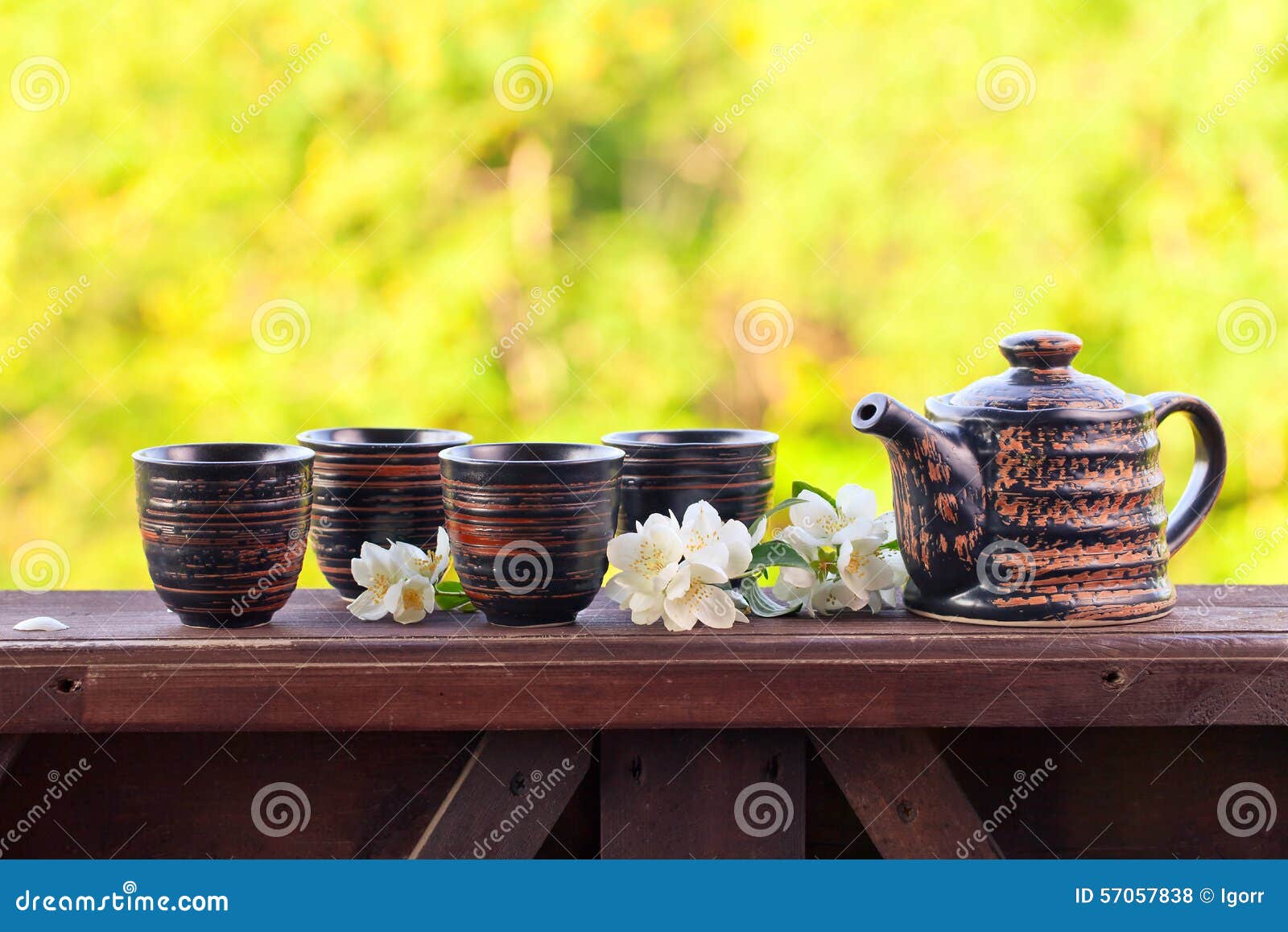 Jasmine tea stock photo. Image of brown, elegance, branch 57057838