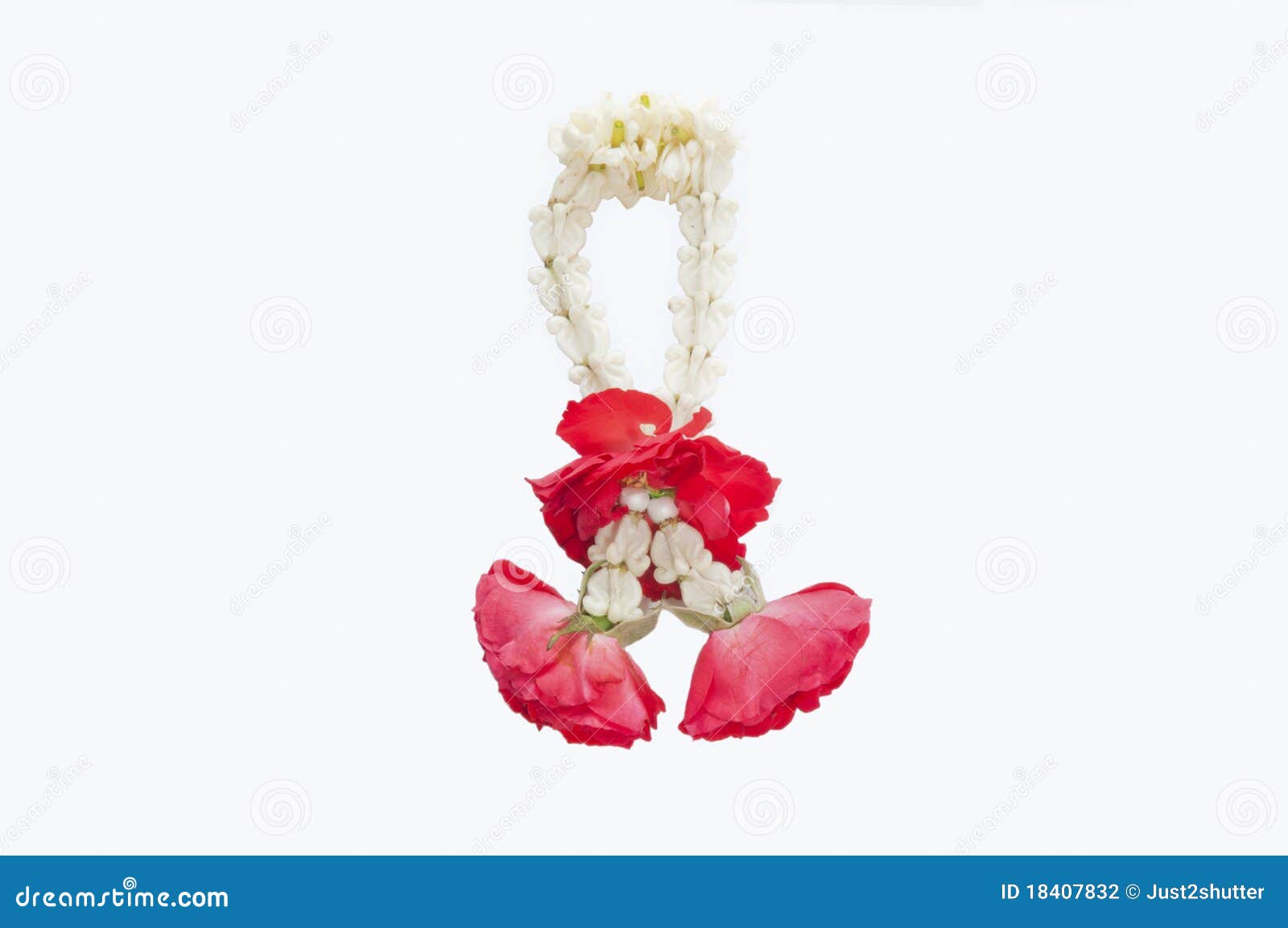 Jasmine Thai Garland Isolate, Malai Flower Picture. Image 18407832