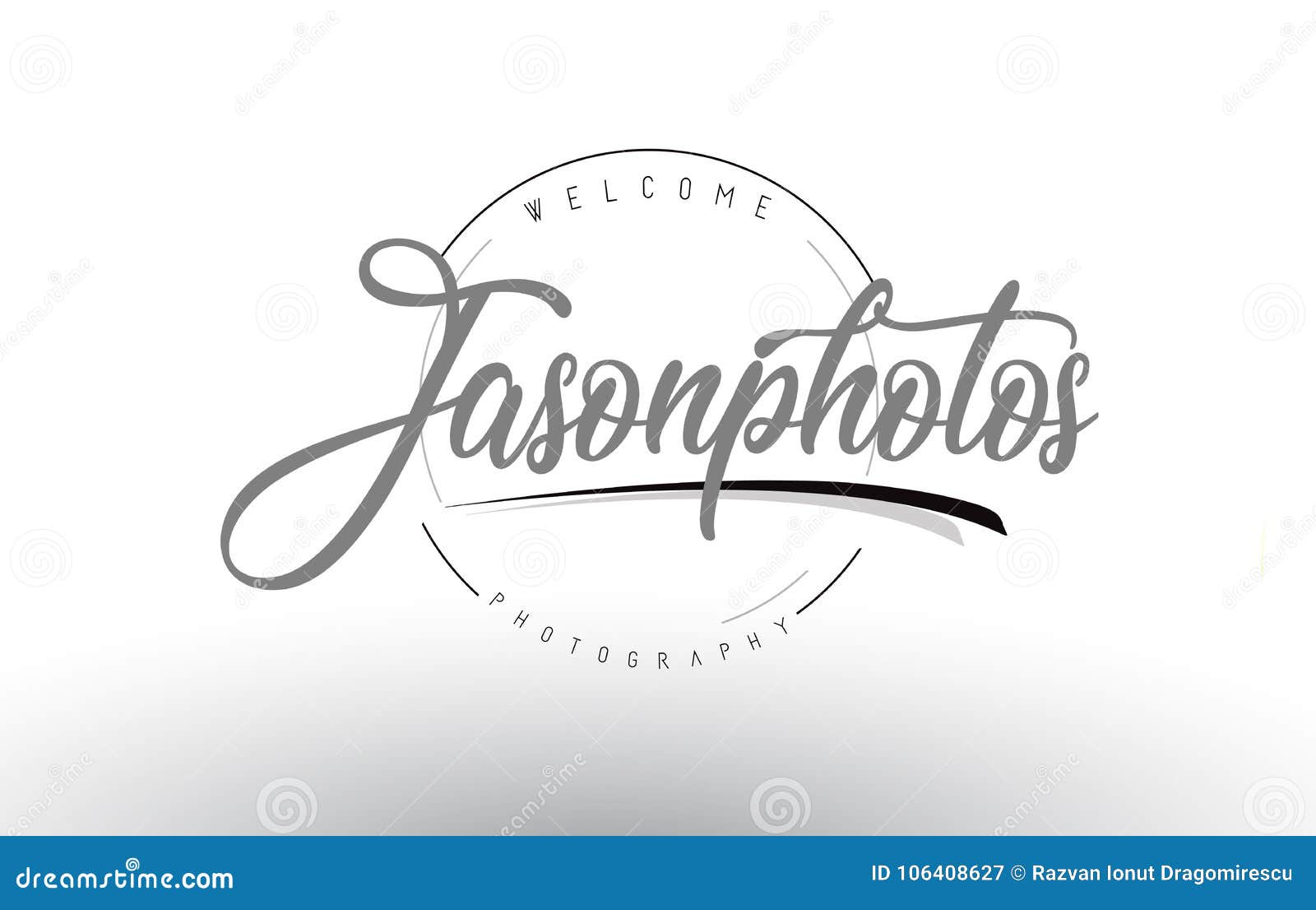 Jason Personal Photography Logo Design With Photographer Name Stock