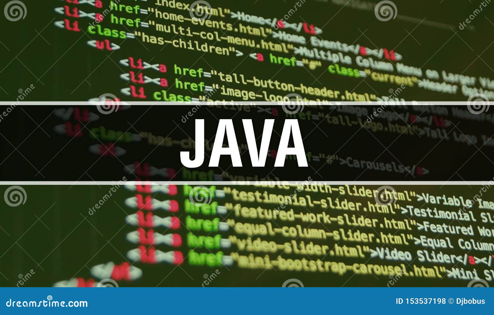 JAVA Concept Illustration Using Code for Developing Programs and App