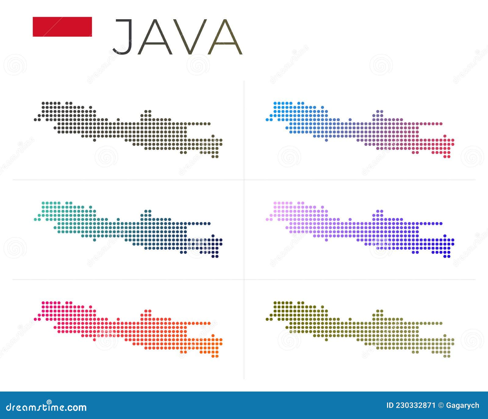 Java dotted map set. stock vector. Illustration of continent - 230332871