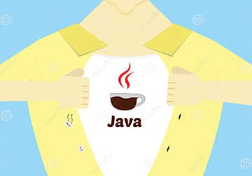 Java Programming Hero Flat Design. Advanced Java Programming Conceptual ...