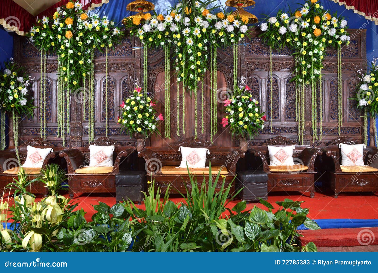 Java Wedding Decoration Dekorasi  Pernikahan Jawa  Stock 