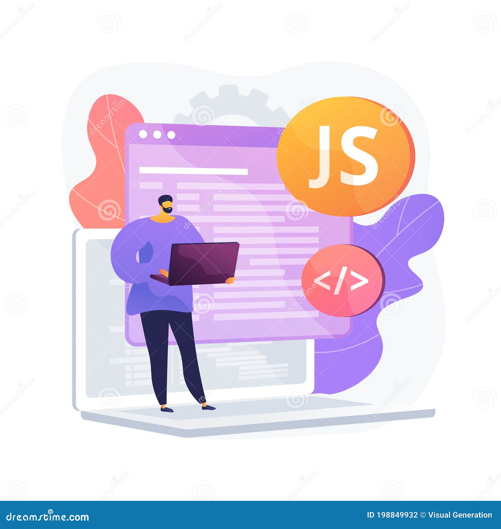 JavaScript Abstract Concept Vector Illustration. Stock Vector ...